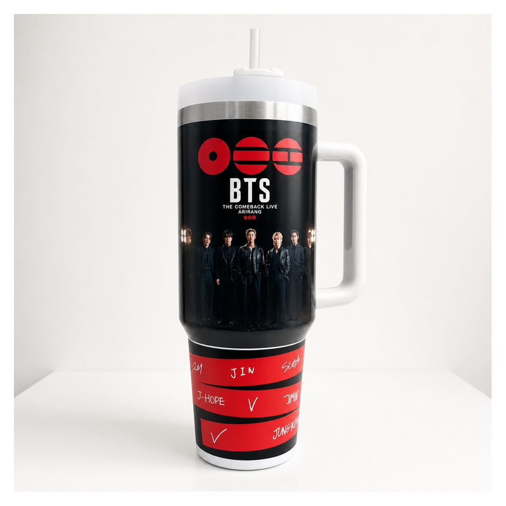 Vaso térmico 40 oz bts jimin acero inoxidable doble pared