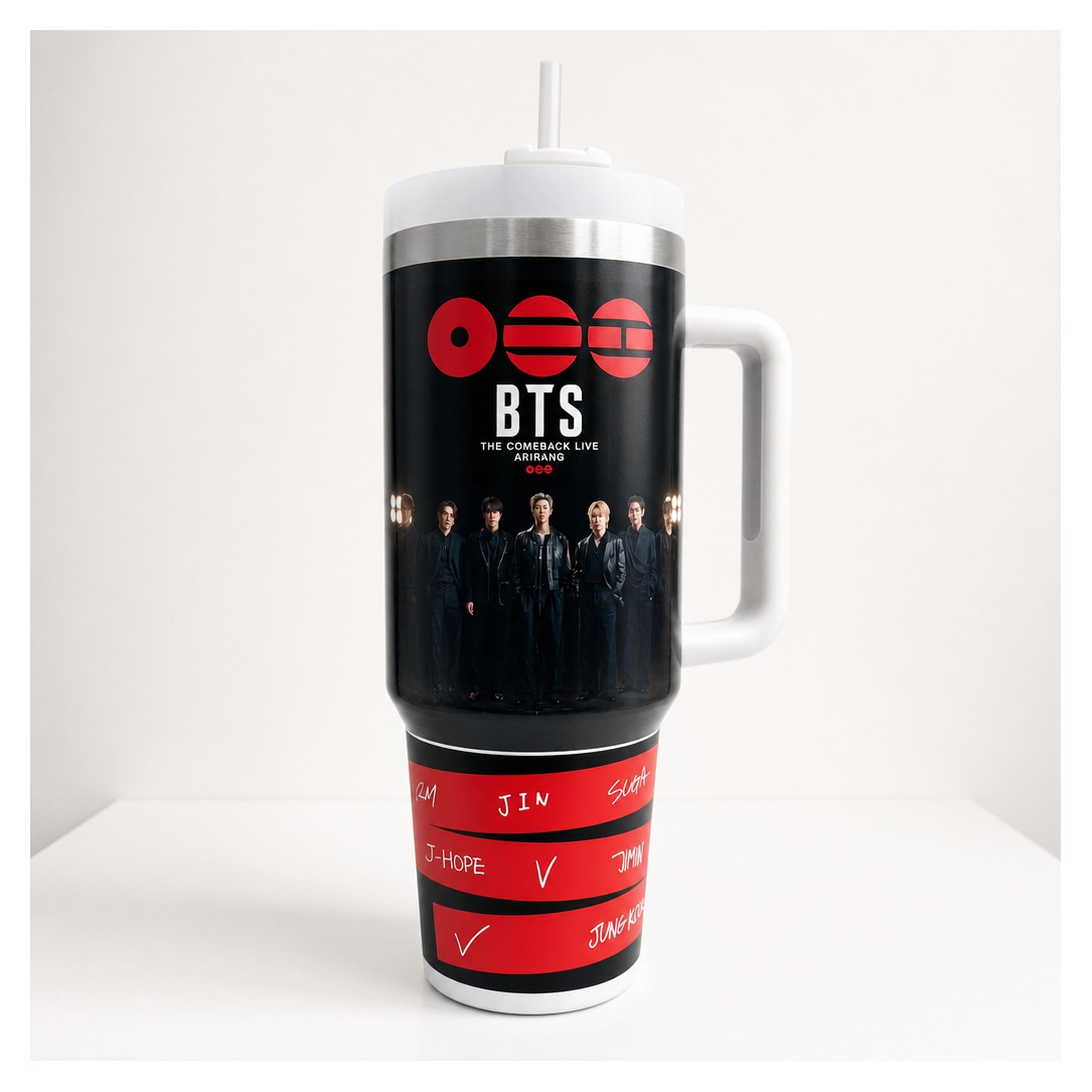 Vaso térmico 40 oz bts jimin acero inoxidable doble pared