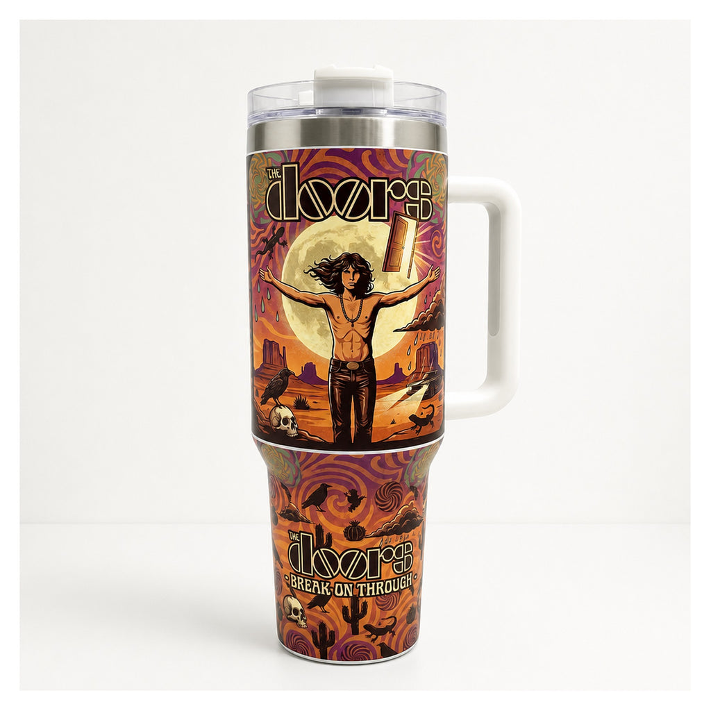 Vaso térmico 40oz The Doors Jim Morrison color naranja