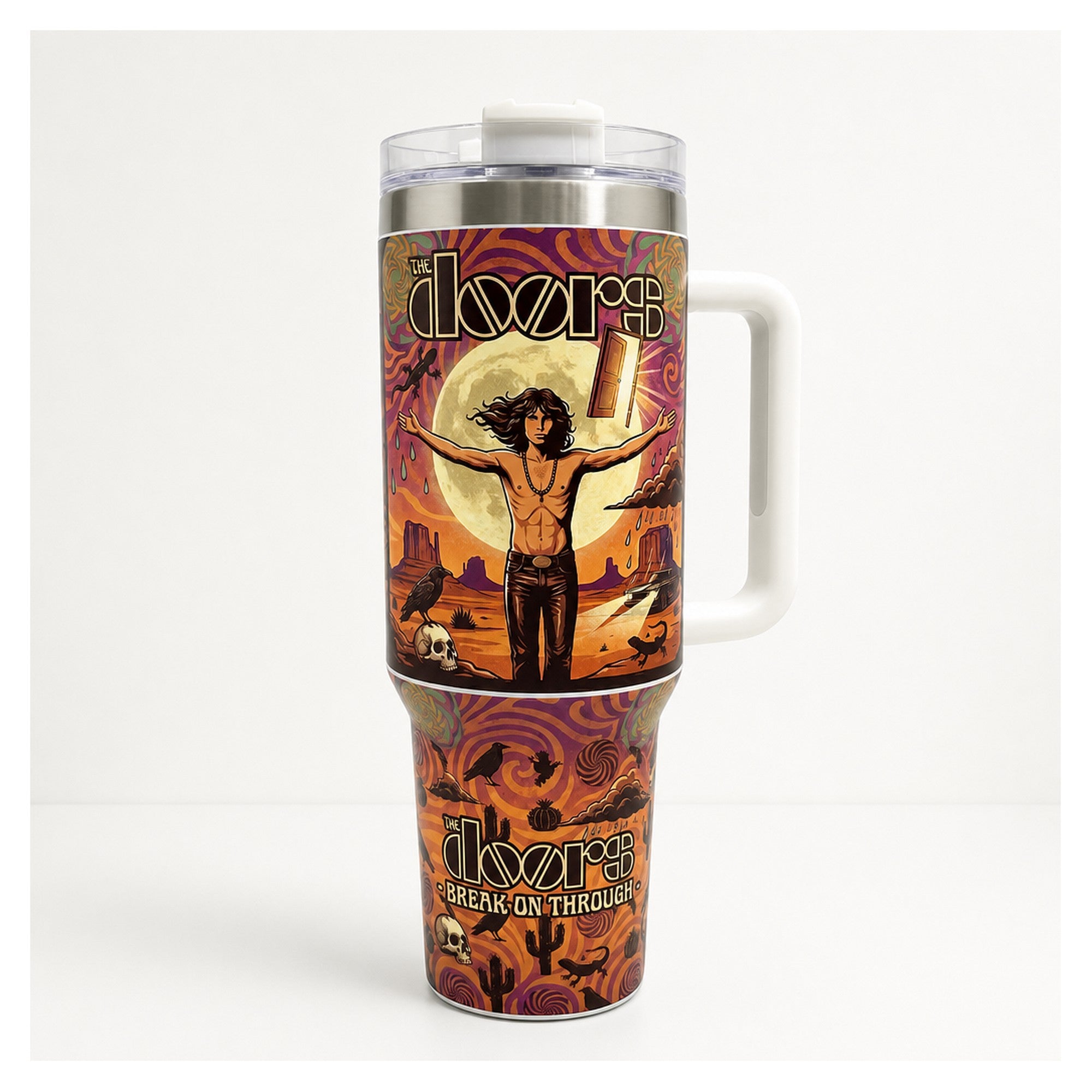 Vaso térmico 40oz The Doors Jim Morrison color naranja