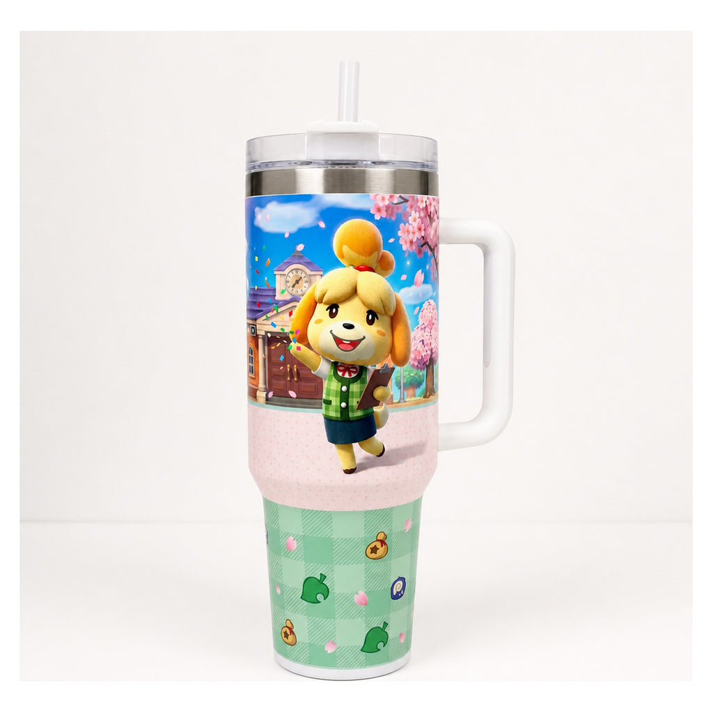 Vaso térmico tumbler 40 oz Isabelle Animal Crossing