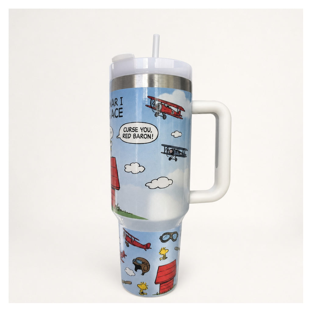 Vaso térmico snoopy aviador 1.18 litros acero doble pared