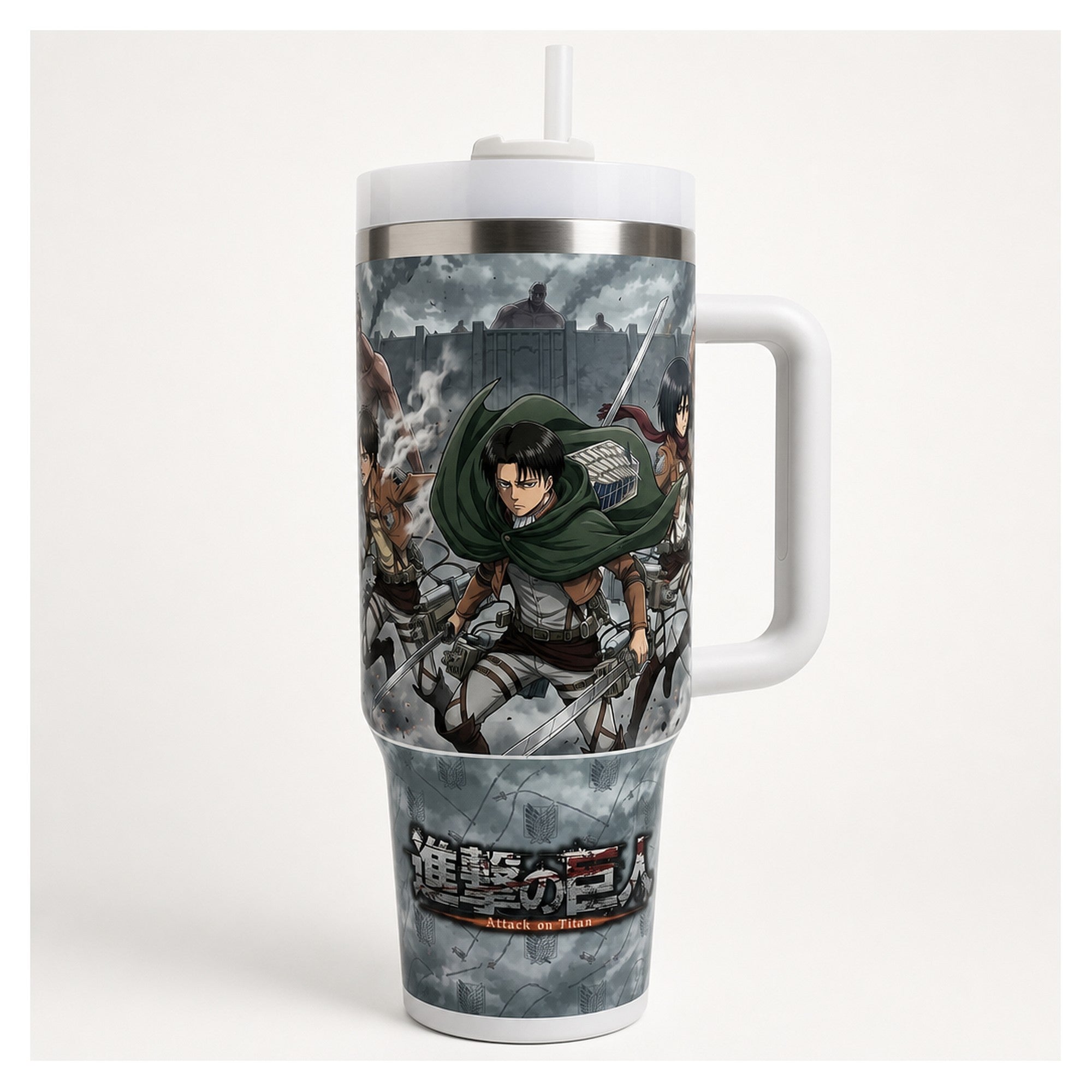 Vaso térmico 40 oz Attack On Titan Levi acero inoxidable