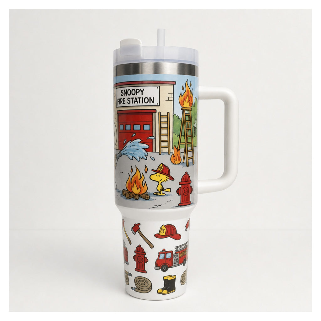 vaso térmico 1.18l snoopy bombero acero doble pared
