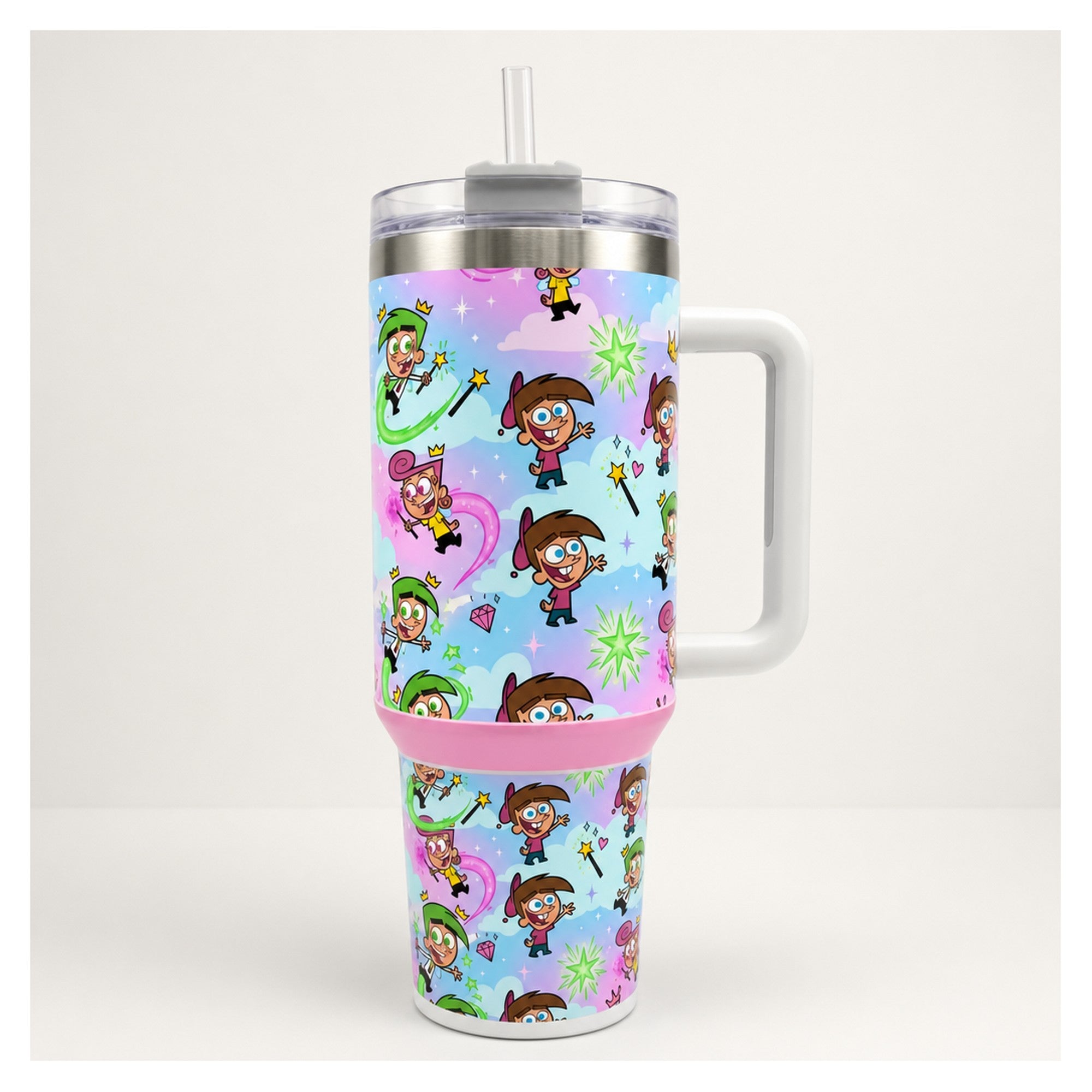 Vaso térmico los padrinos mágicos 40oz diseño pastel