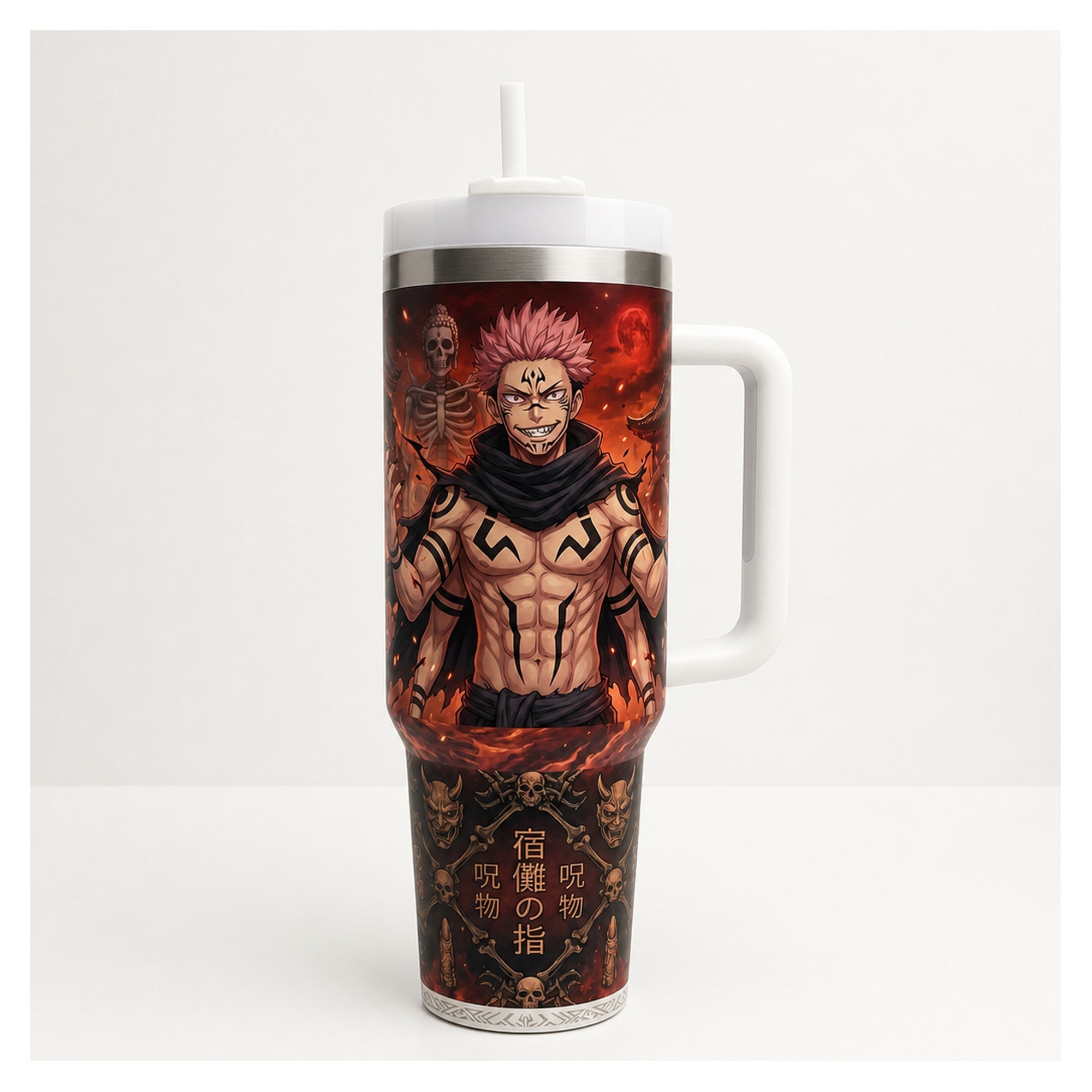 Vaso térmico 40 oz jujutsu kaisen sukuna acero inox