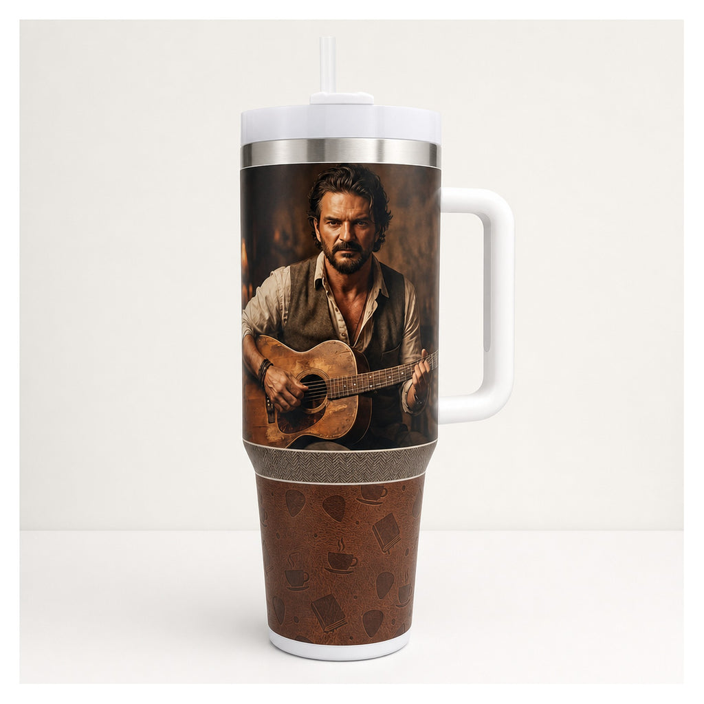 vaso termico tumbler ricardo arjona 40oz acero inoxidable
