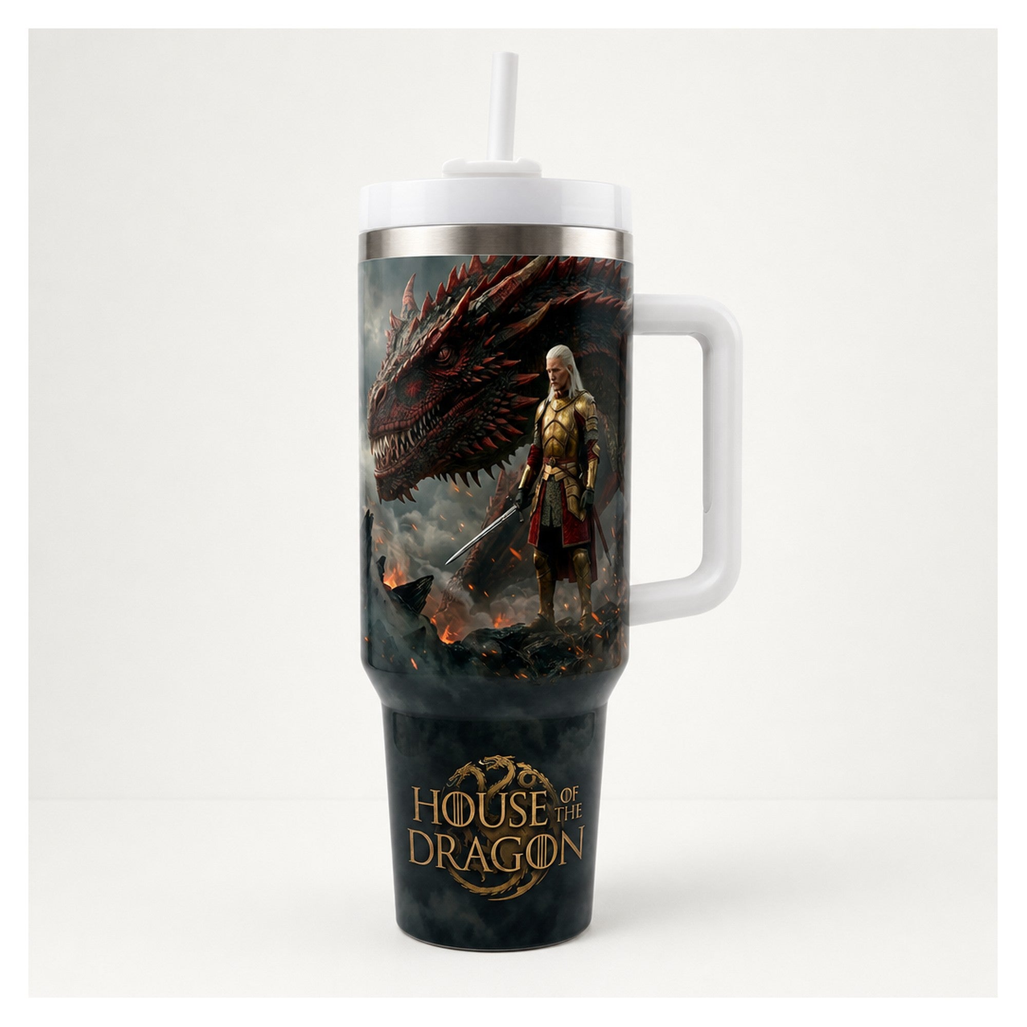 vaso tumbler 40 oz daemon targaryen house of the dragon