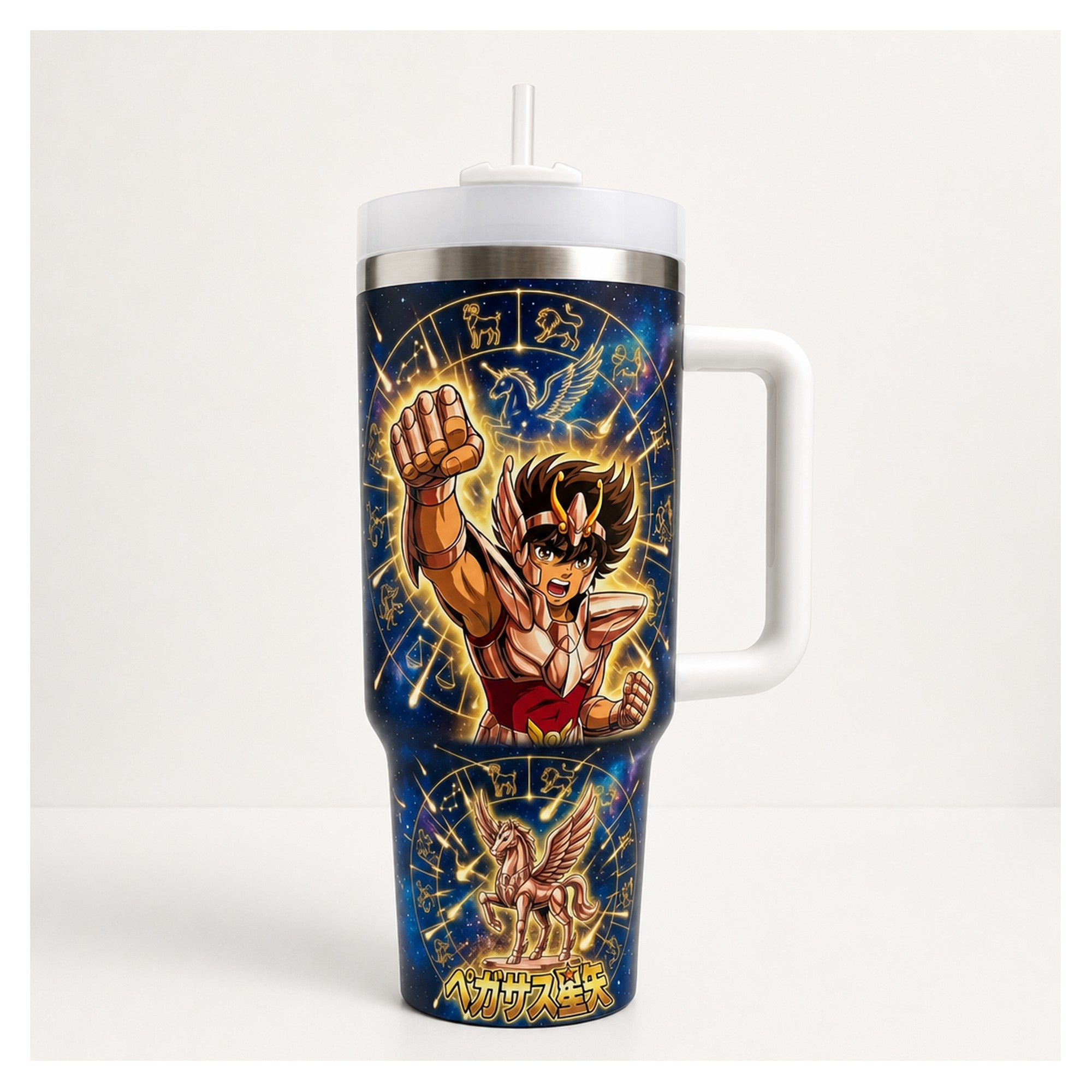 Vaso térmico 40 oz Caballeros del Zodiaco Seiya acero inox