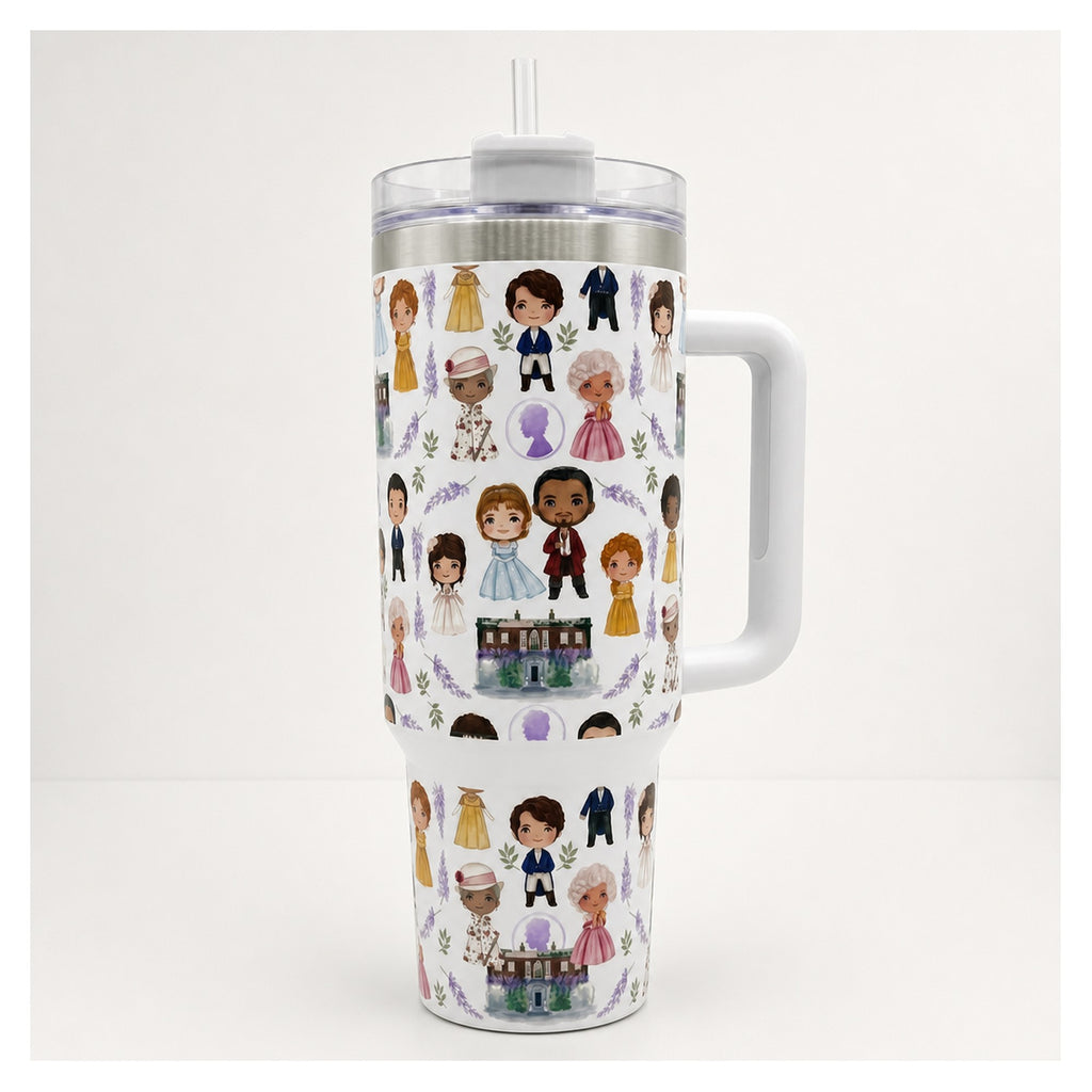 Vaso térmico 40 oz con diseño Bridgerton personajes