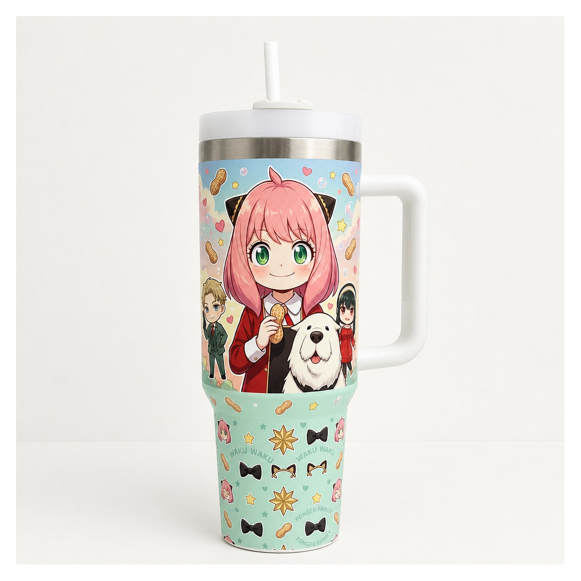 vaso térmico tumbler 40 oz spy x family anya diseño único