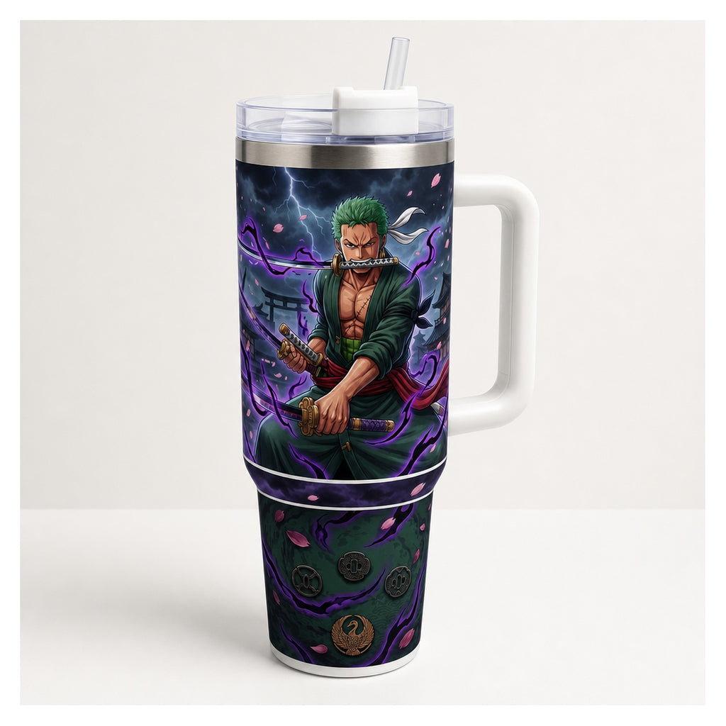 vaso térmico tumbler 40 oz one piece roronoa zoro