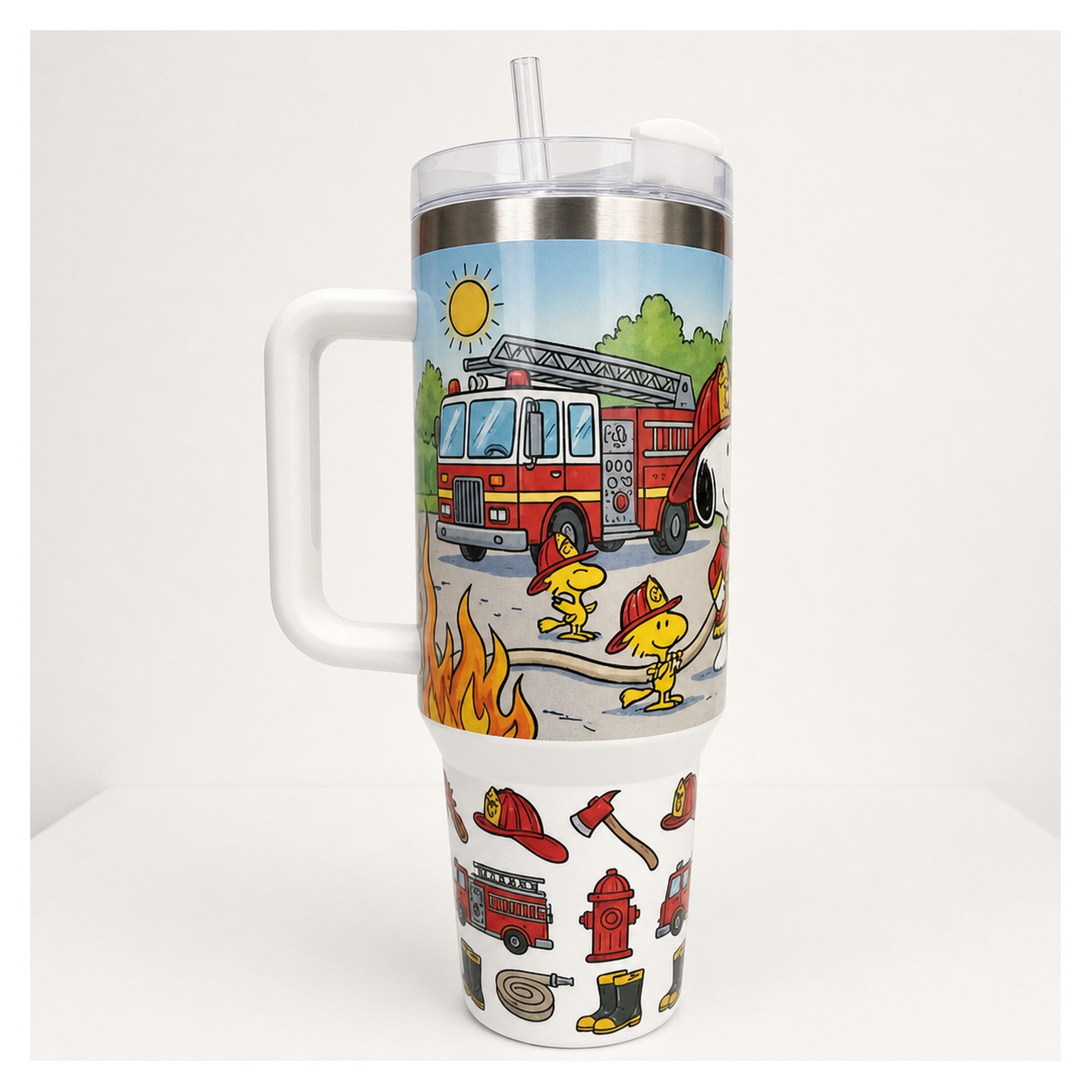 vaso térmico 1.18l snoopy bombero acero doble pared