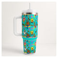 Tumbler bob esponja 40oz diseño amigos en acero inoxidable