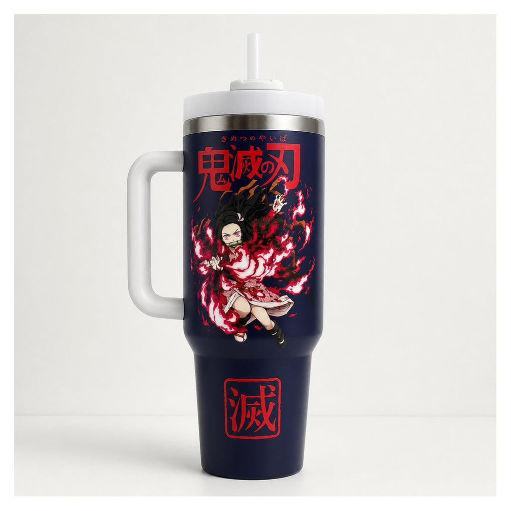 Vaso térmico 40 oz nezuko demon slayer en acero doble pared