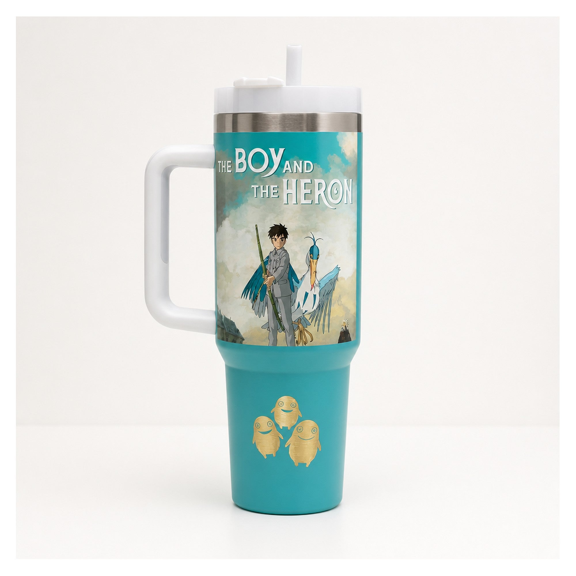 Vaso térmico 40 oz El Niño y La Garza Ghibli acero doble