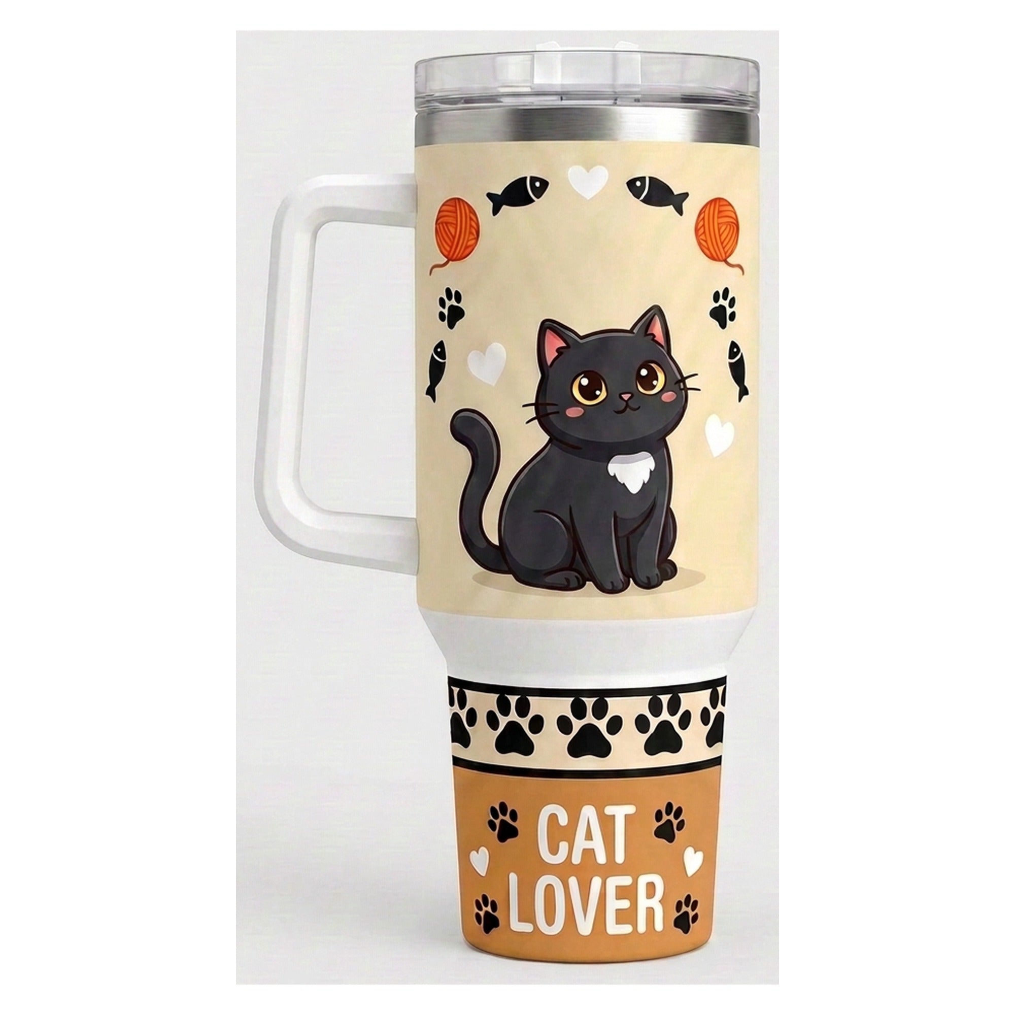 Vaso térmico tumbler 40 oz Gato Negro Cat Lover
