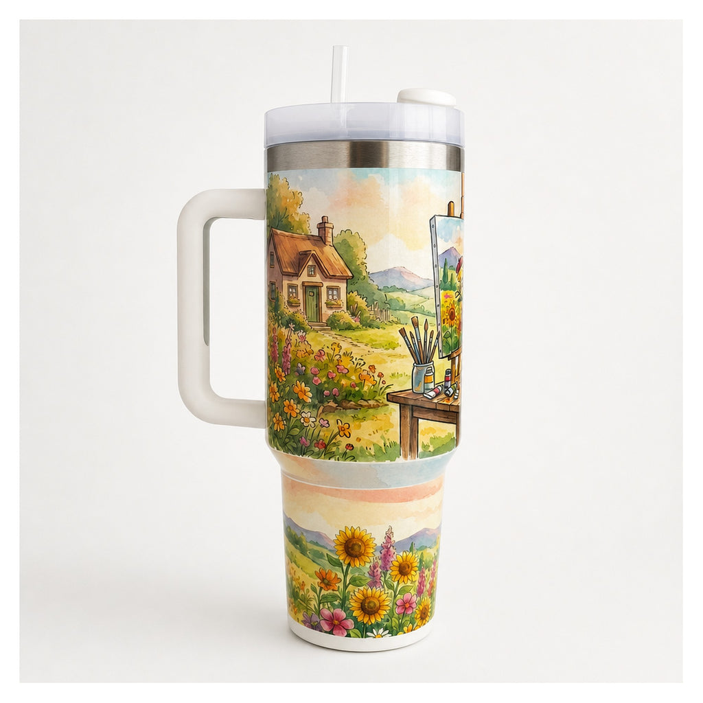 vaso térmico snoopy paint 1.183 l acero inoxidable doble pared