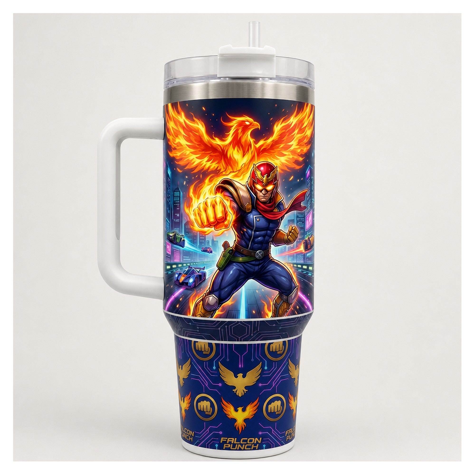 Vaso térmico tumbler 40oz captain falcon f-zero diseño único