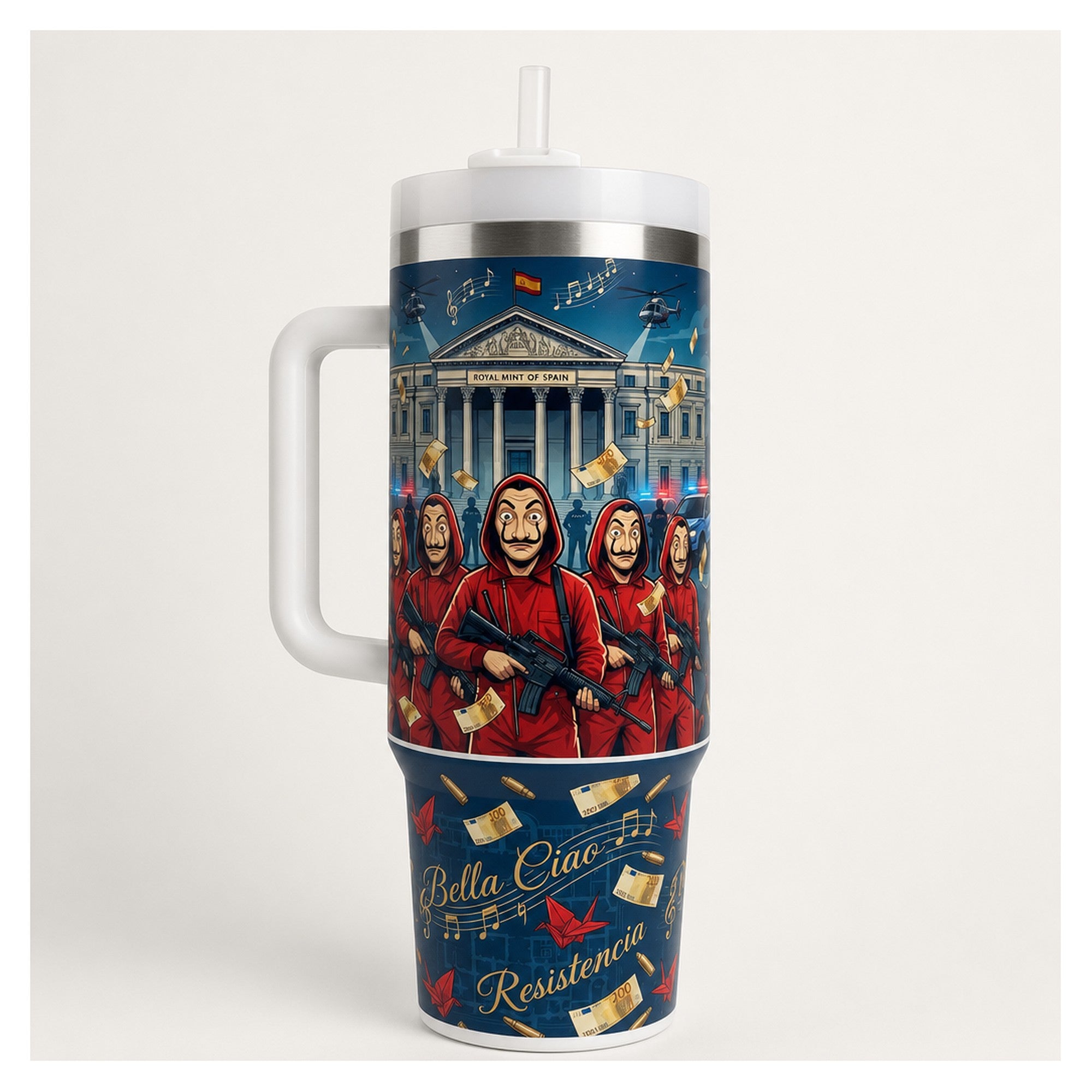 Vaso térmico 40oz La Casa De Papel Bella Ciao diseño exclusivo