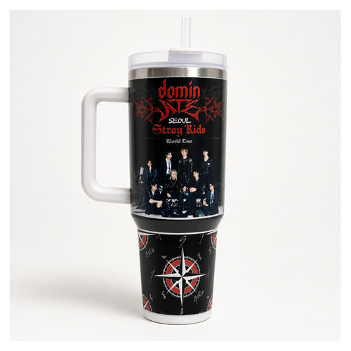 vaso térmico 1.2 l seungmin stray kids con tapa y bombilla