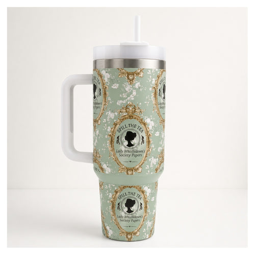 vaso térmico 40 oz bridgerton lady whistledown acero