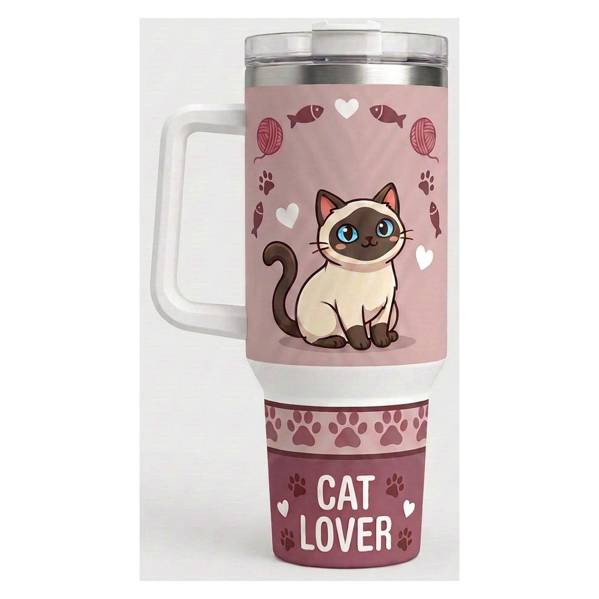 Vaso térmico tumbler 40 oz Gato Siamés Cat Lover