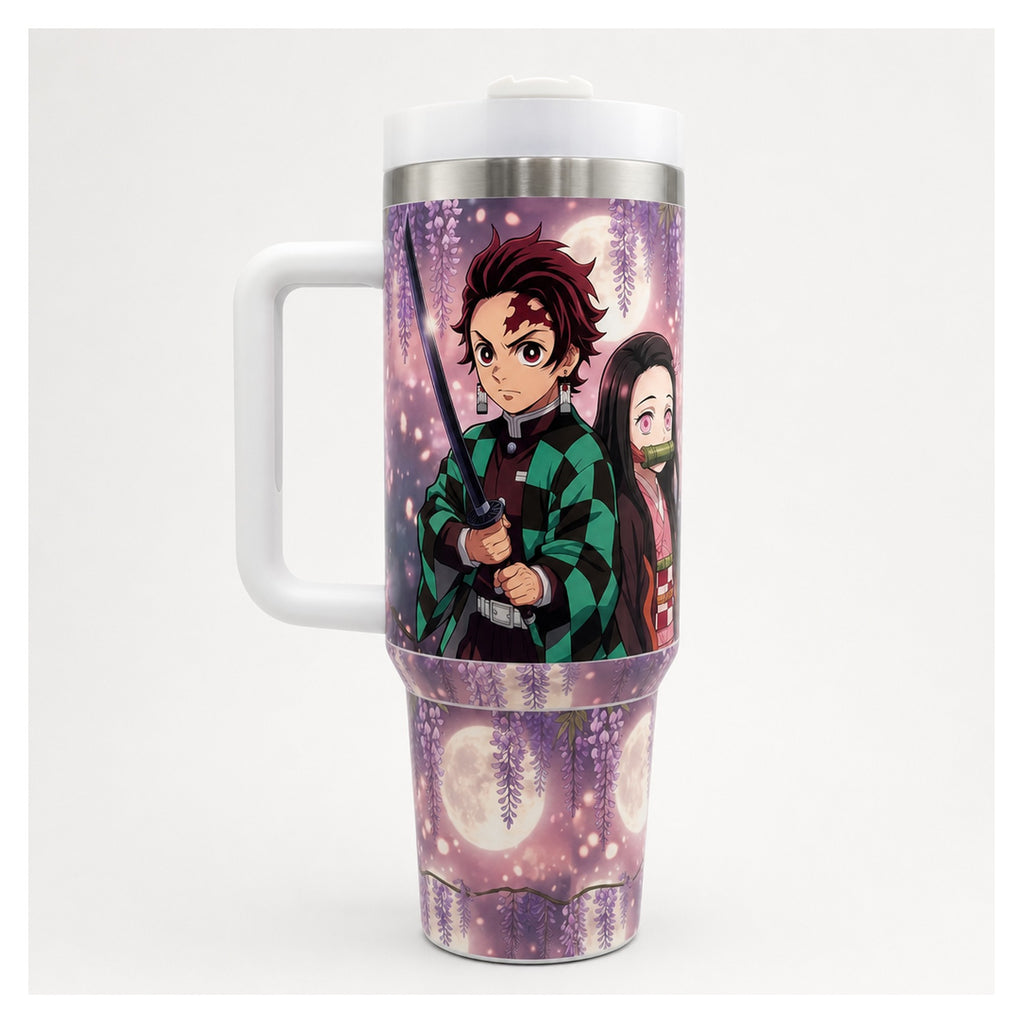 Vaso térmico 40 oz Demon Slayer Tanjiro y Nezuko