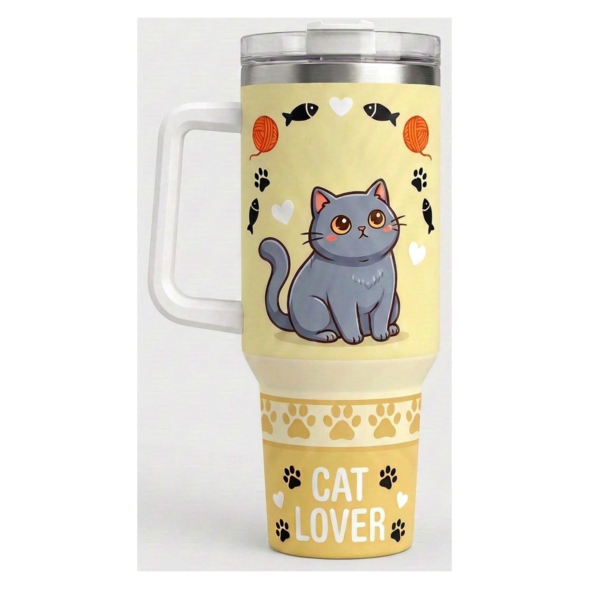 Vaso térmico tumbler 40 oz Gato Gris Cat Lover
