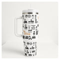 Vaso térmico the office 40oz con frases icónicas sublimadas