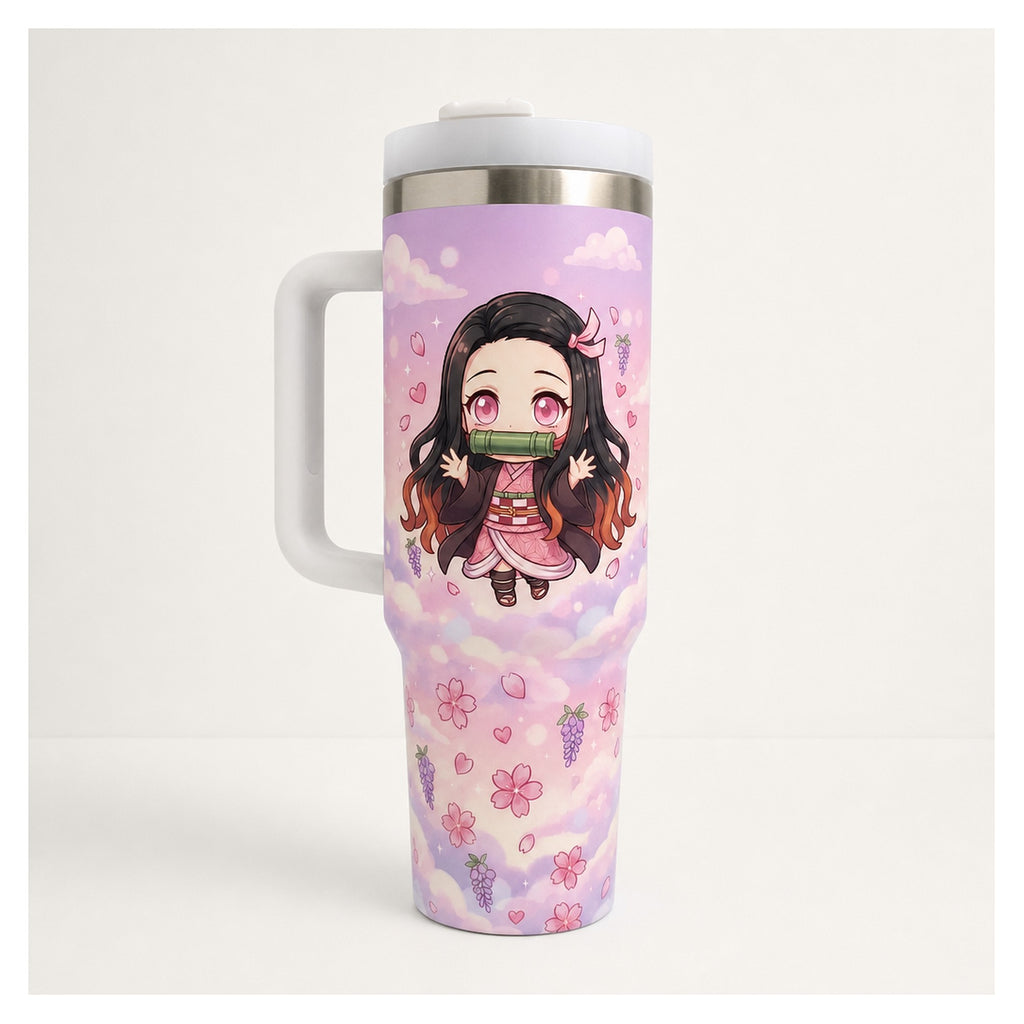 Vaso térmico 40 oz Demon Slayer Nezuko diseño kawaii