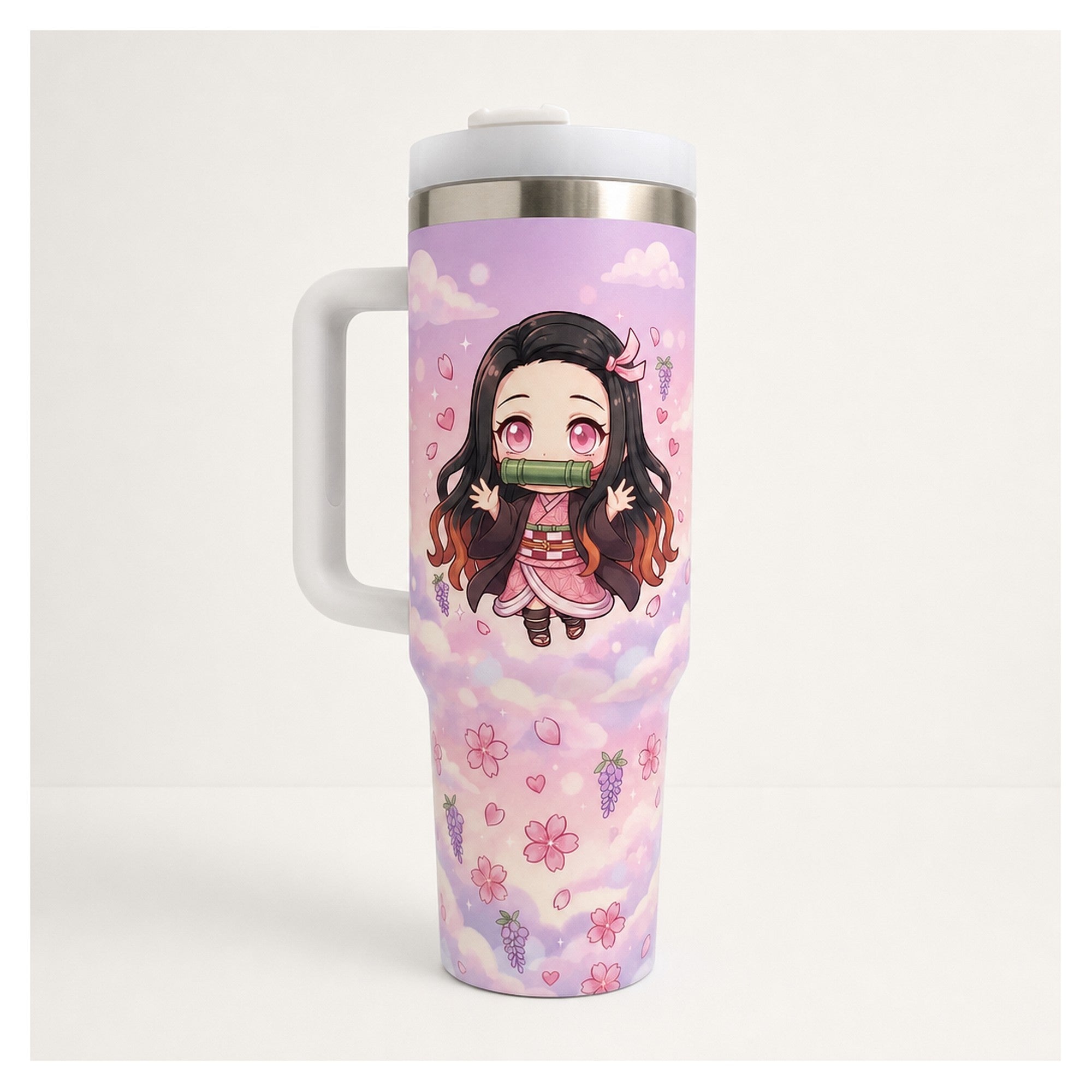 Vaso térmico 40 oz Demon Slayer Nezuko diseño kawaii