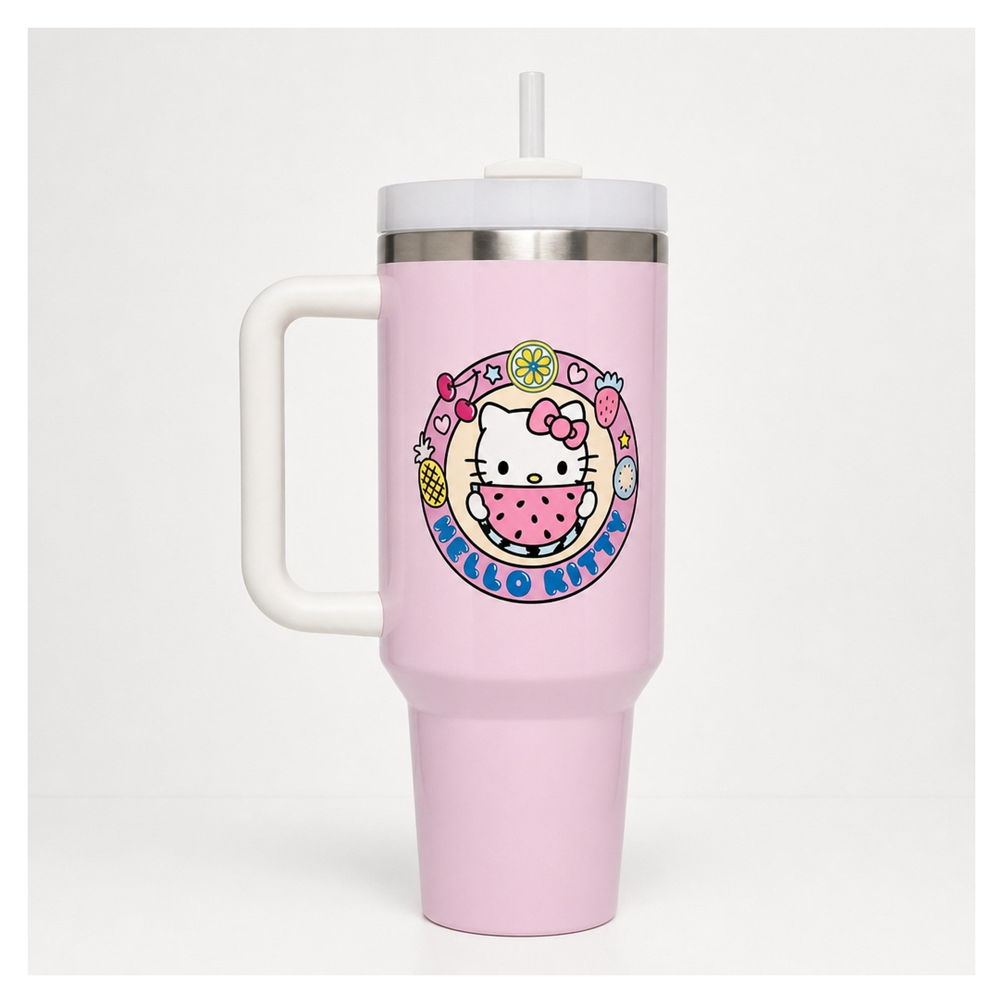 Vaso térmico kitty kawaii 1.183 l rosa con logo