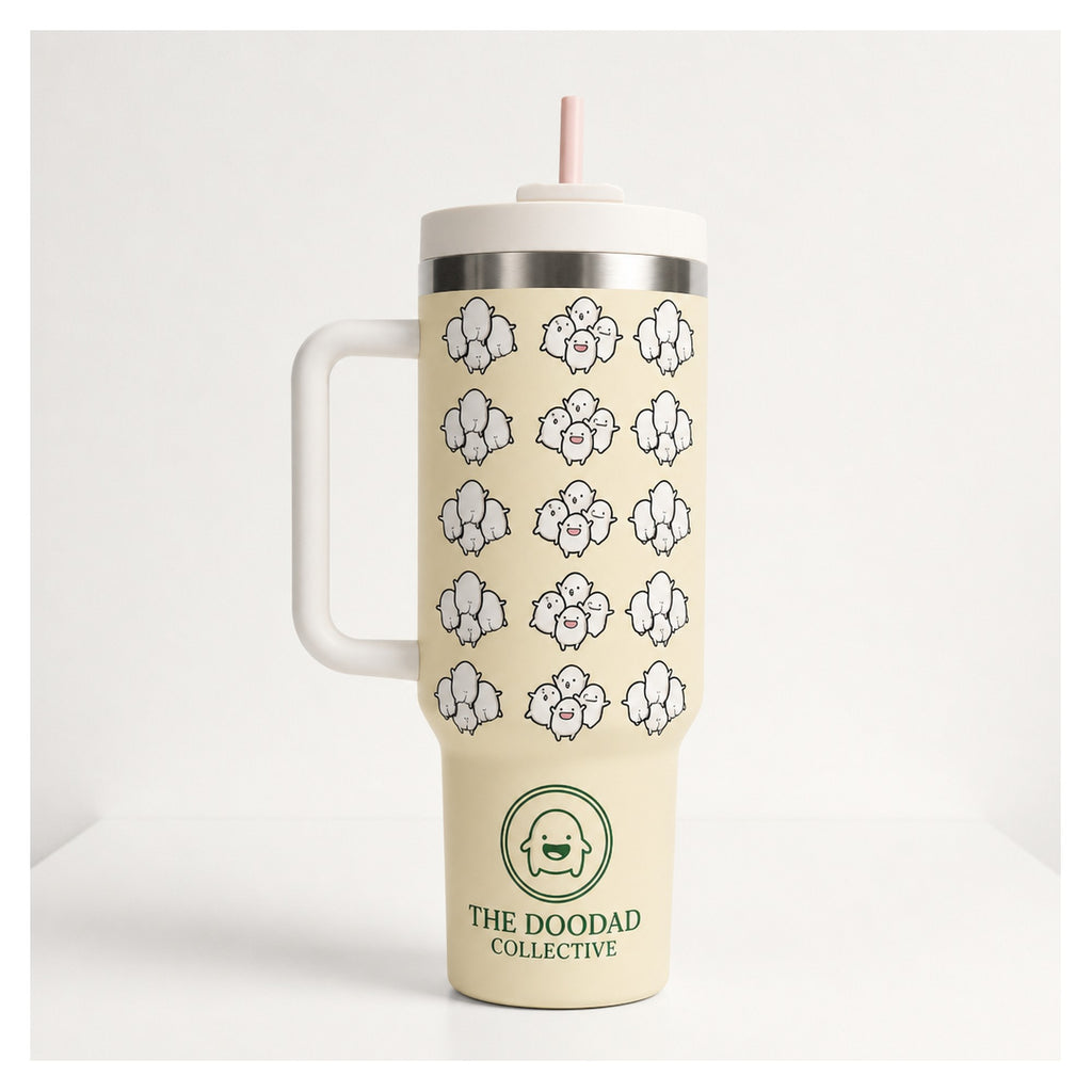 Vaso tumbler 40 oz doodad collective fantasmitas kawaii