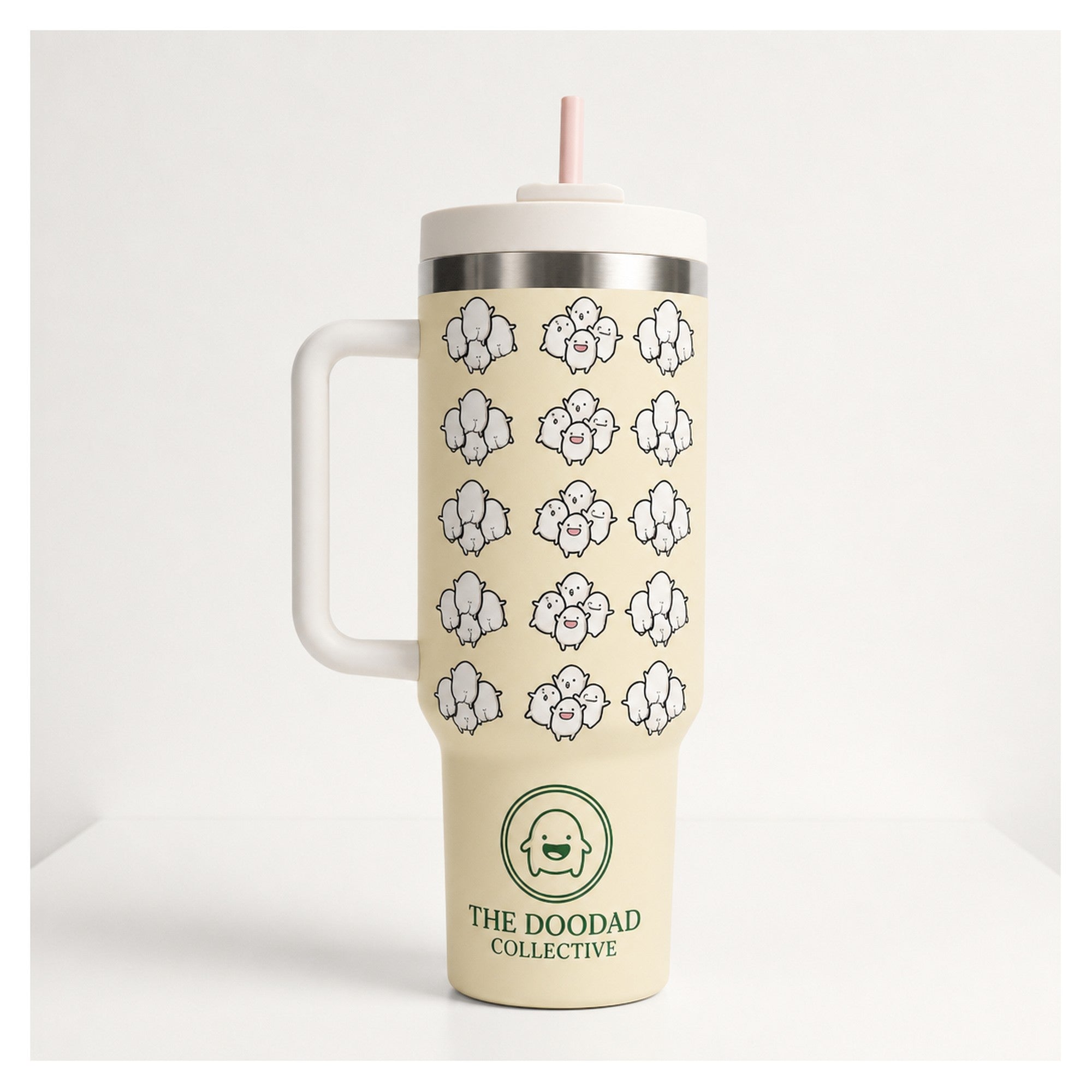 Vaso tumbler 40 oz doodad collective fantasmitas kawaii