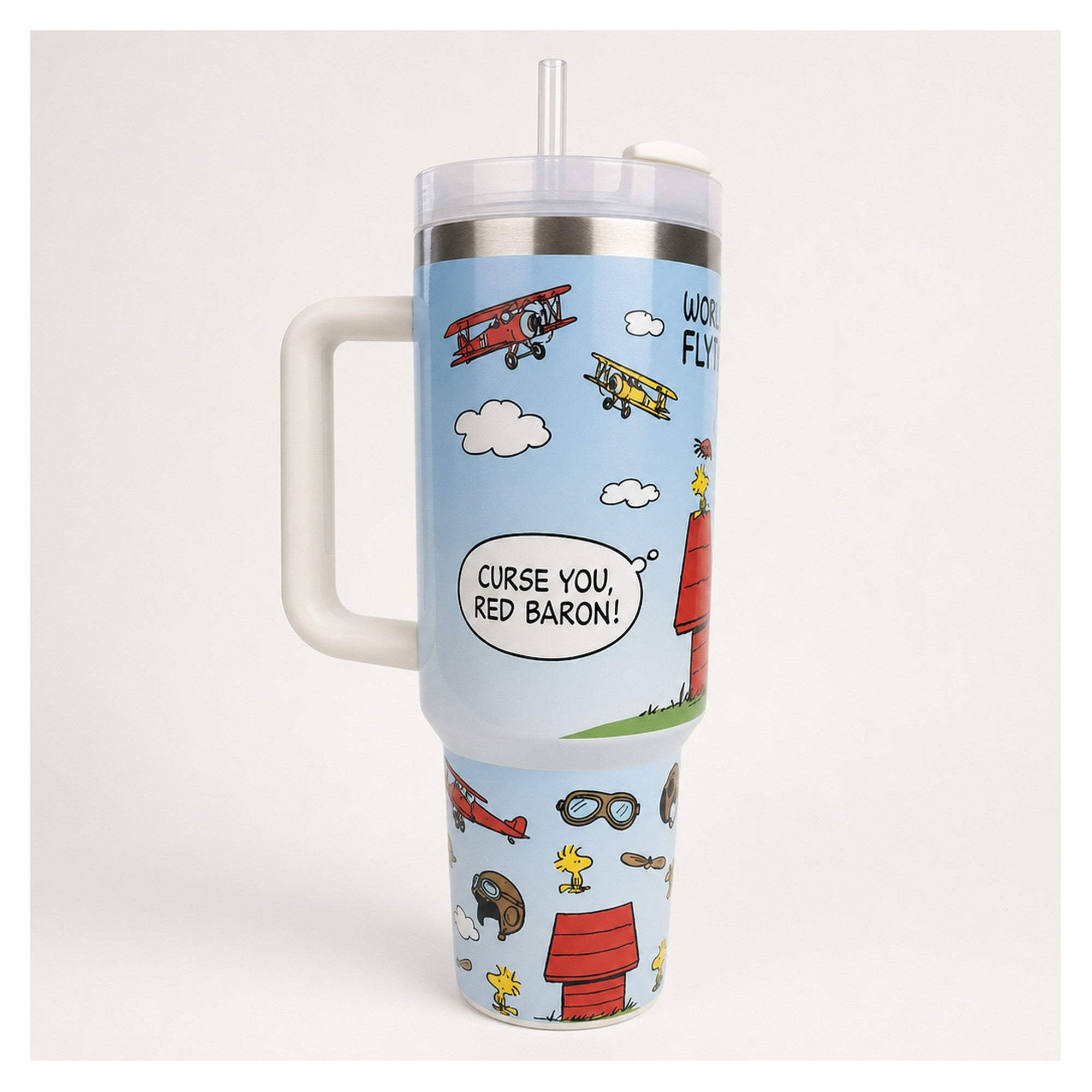 Vaso térmico snoopy aviador 1.18 litros acero doble pared