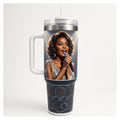 Vaso térmico tumbler whitney houston 40oz leyenda