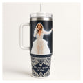 Vaso térmico tumbler celine dion 40oz diseño majestuoso