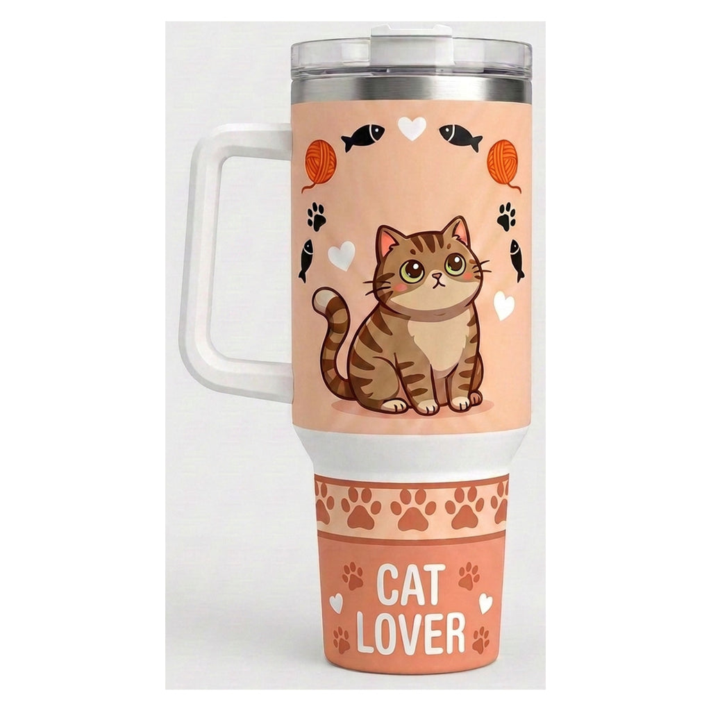 Vaso térmico tumbler 40 oz Gato Atigrado Cat Lover