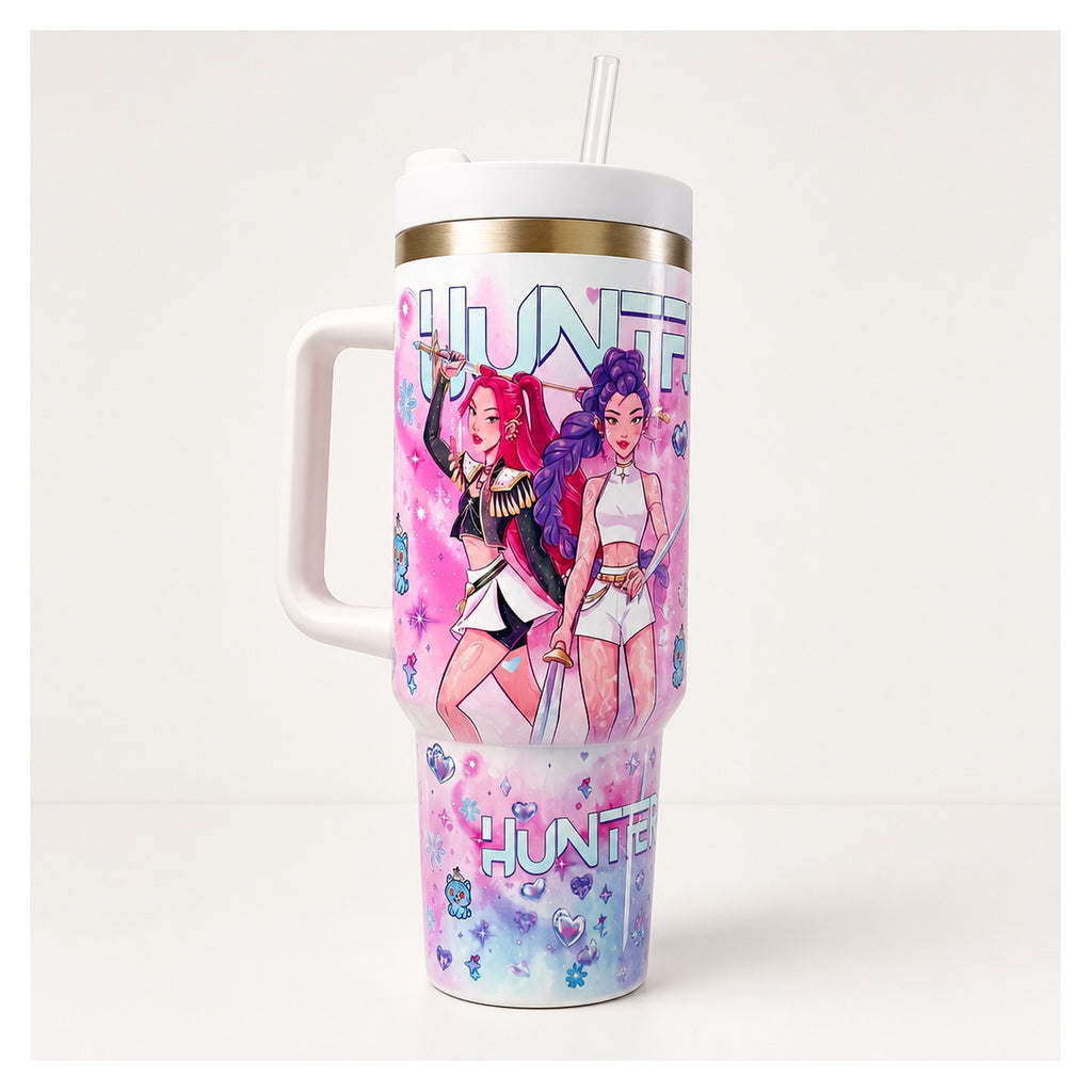 Vaso térmico huntrix 40 oz con tapa y bombilla