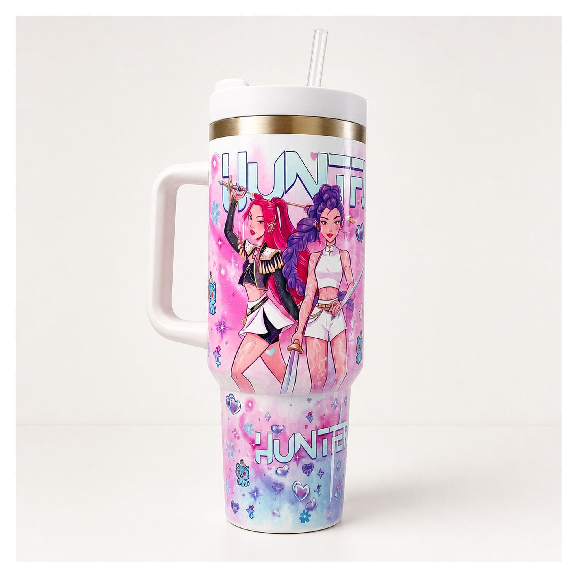 Vaso térmico huntrix 40 oz con tapa y bombilla