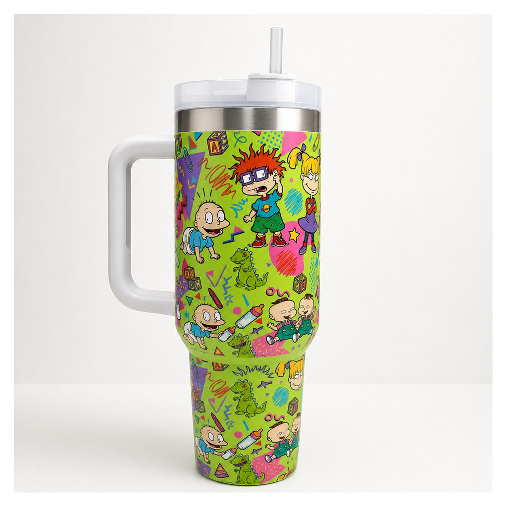 Vaso térmico tumbler rugrats 40oz con tapa full color