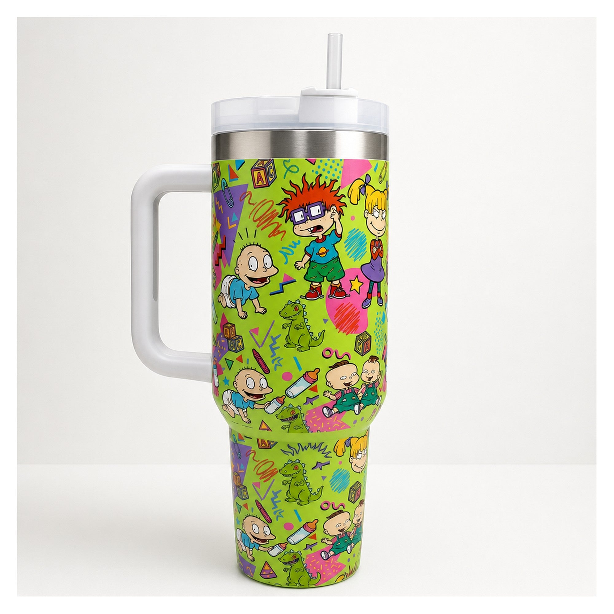 Vaso térmico tumbler rugrats 40oz con tapa full color