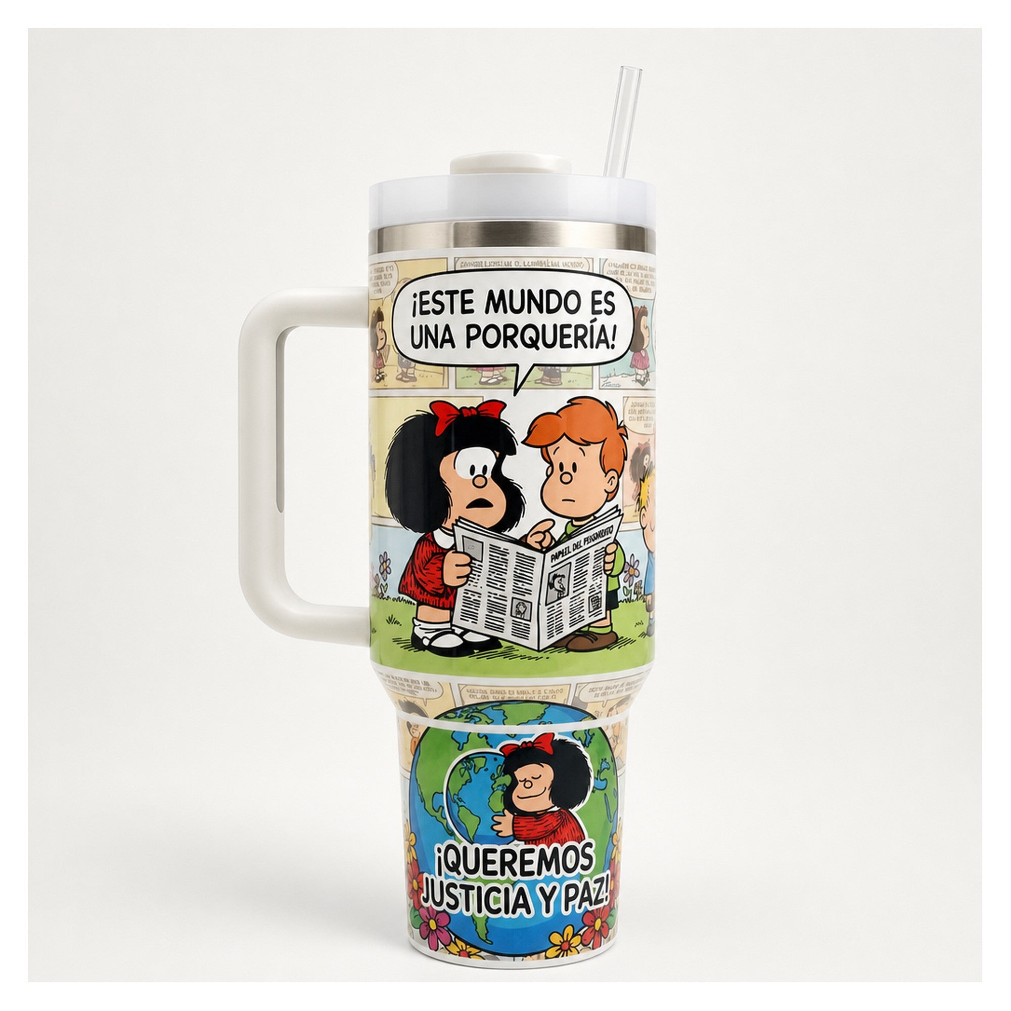 vaso térmico mafalda paren el mundo 450 ml