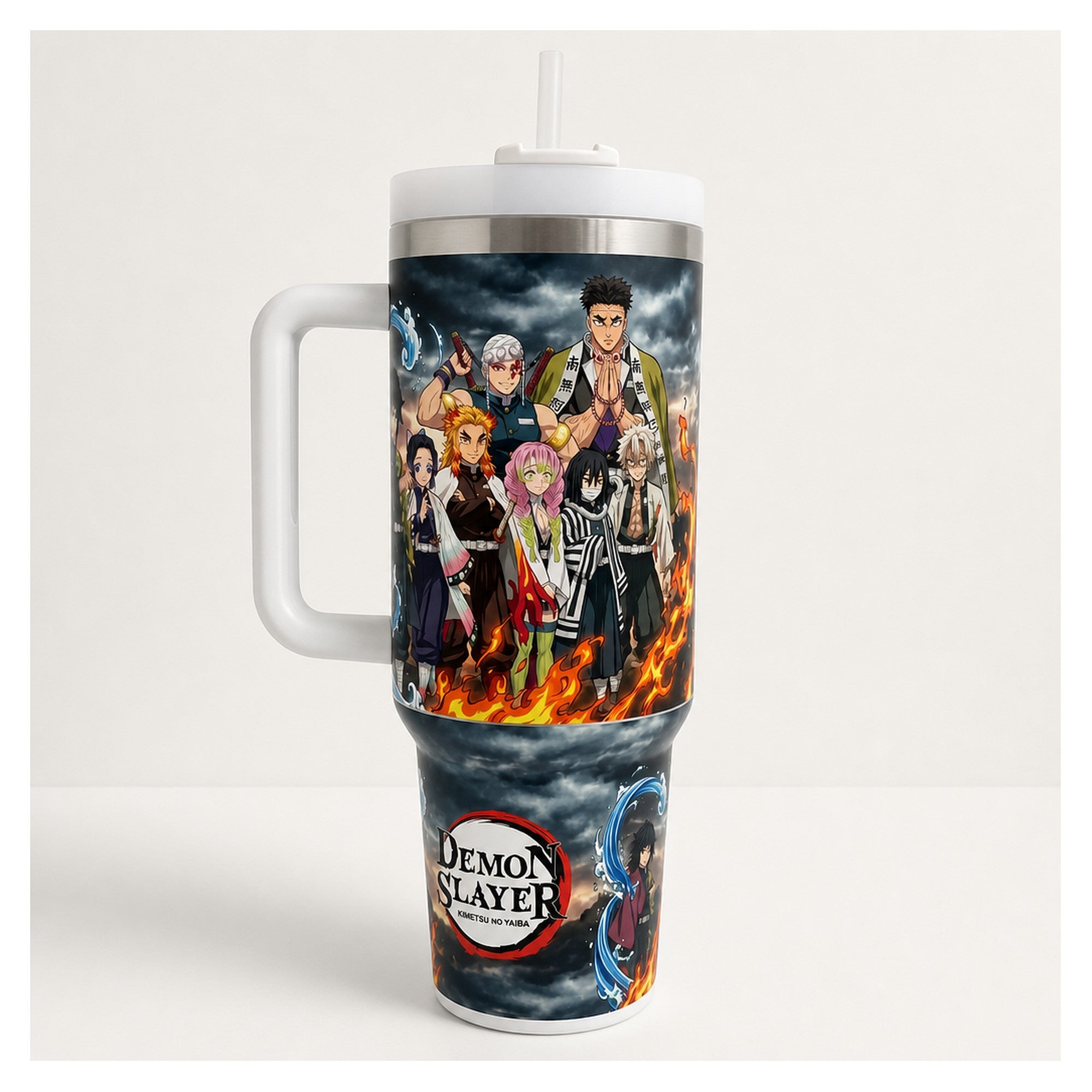 Vaso térmico tumbler 40 oz demon slayer pilares acero inox