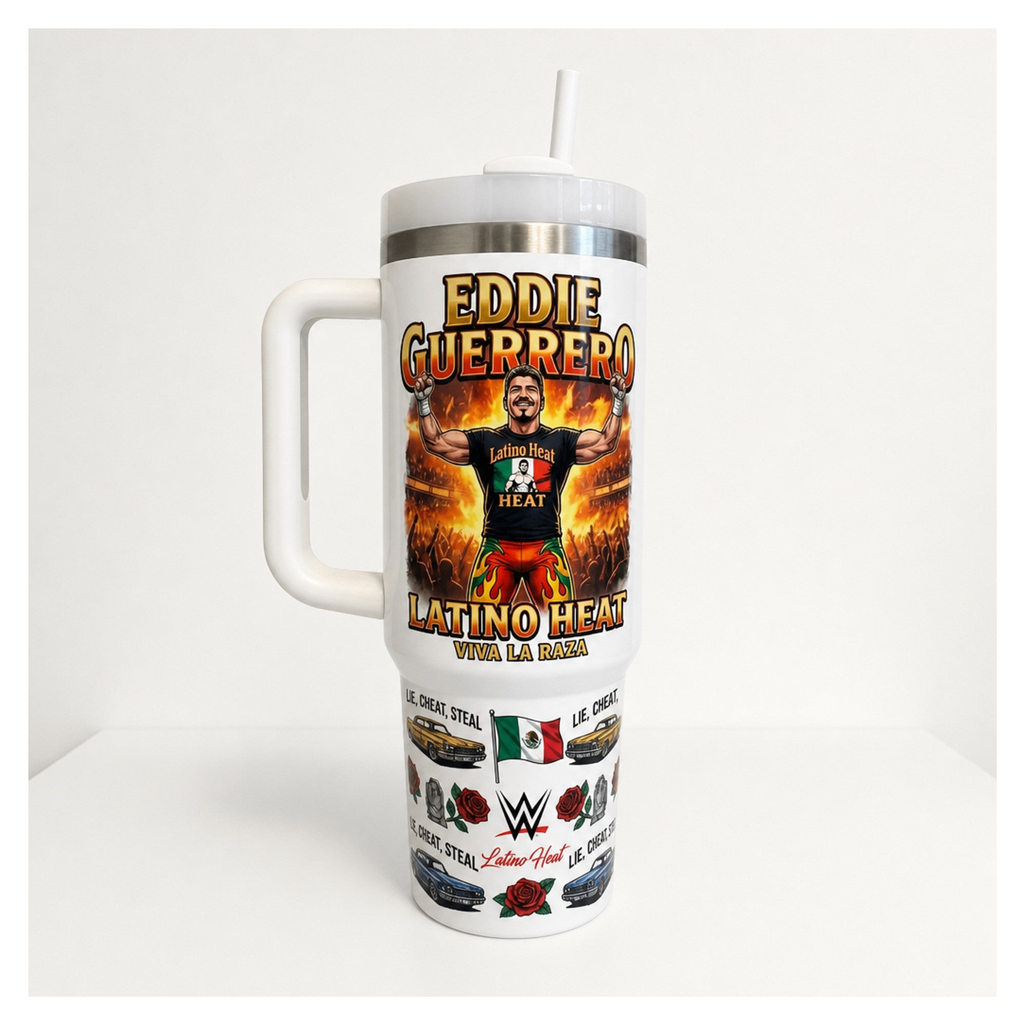 Vaso térmico 1.18L con diseño Eddie Guerrero Latino Heat