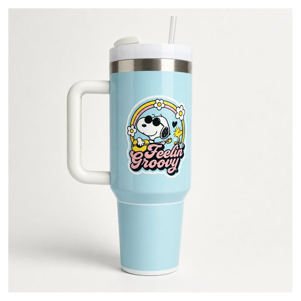 vaso térmico snoopy con asa estilo retro 450 ml