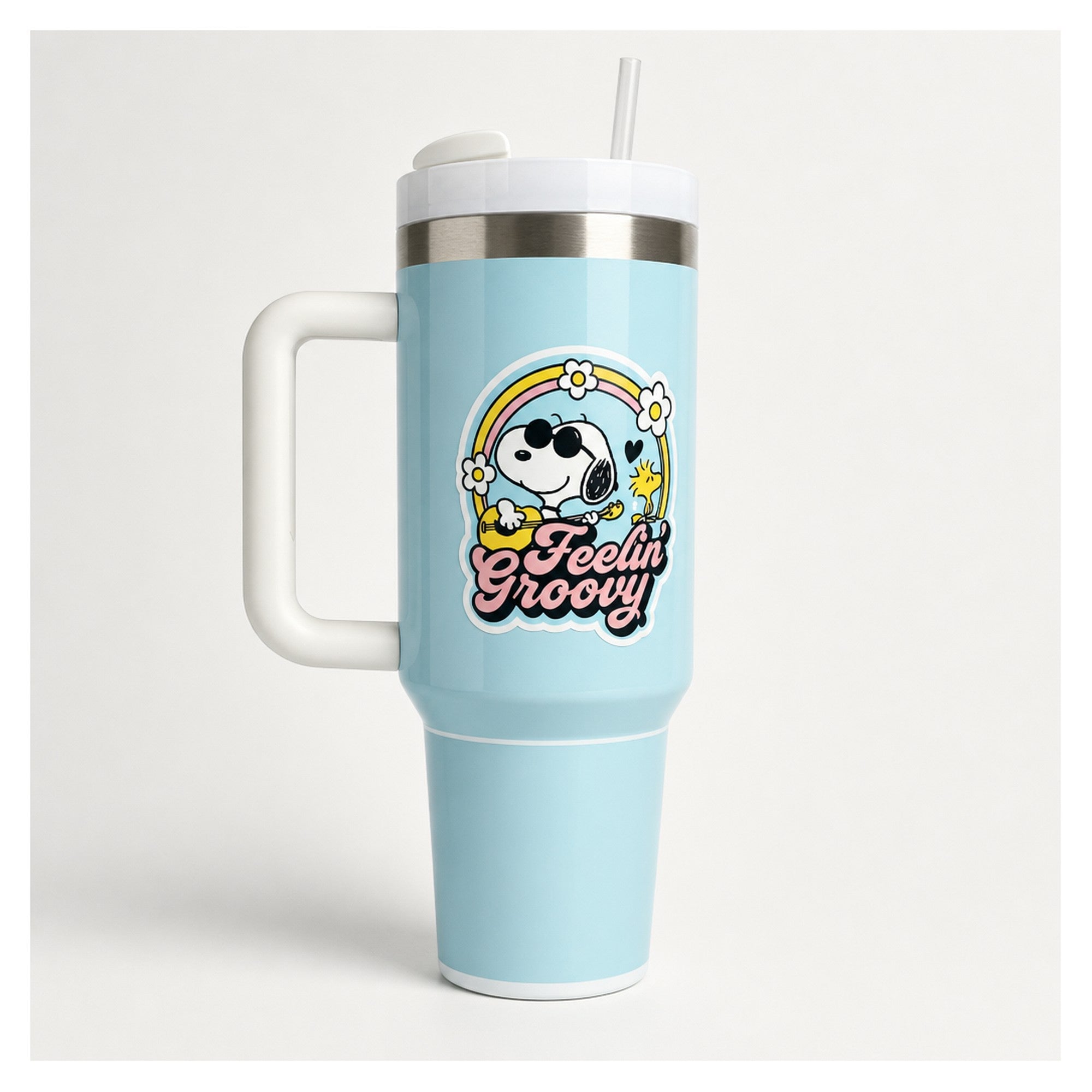 vaso térmico snoopy con asa estilo retro 450 ml