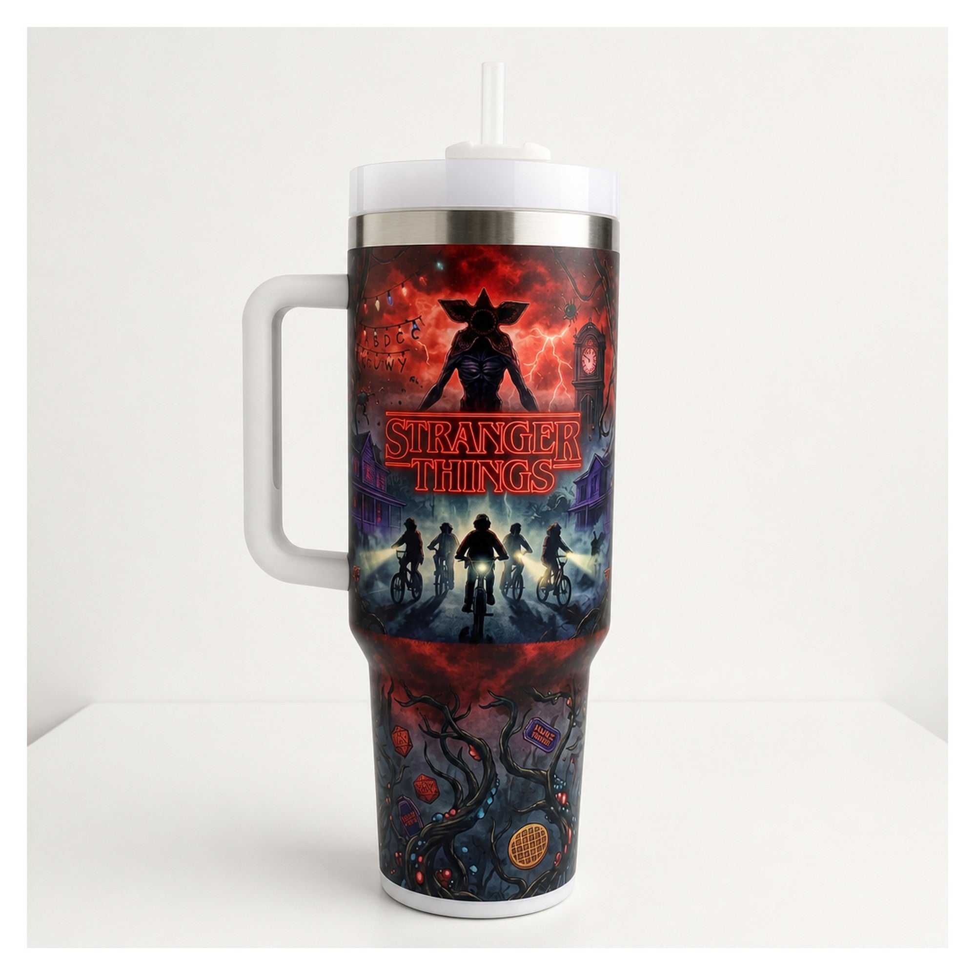 Vaso térmico tumbler 40oz stranger things demogorgon