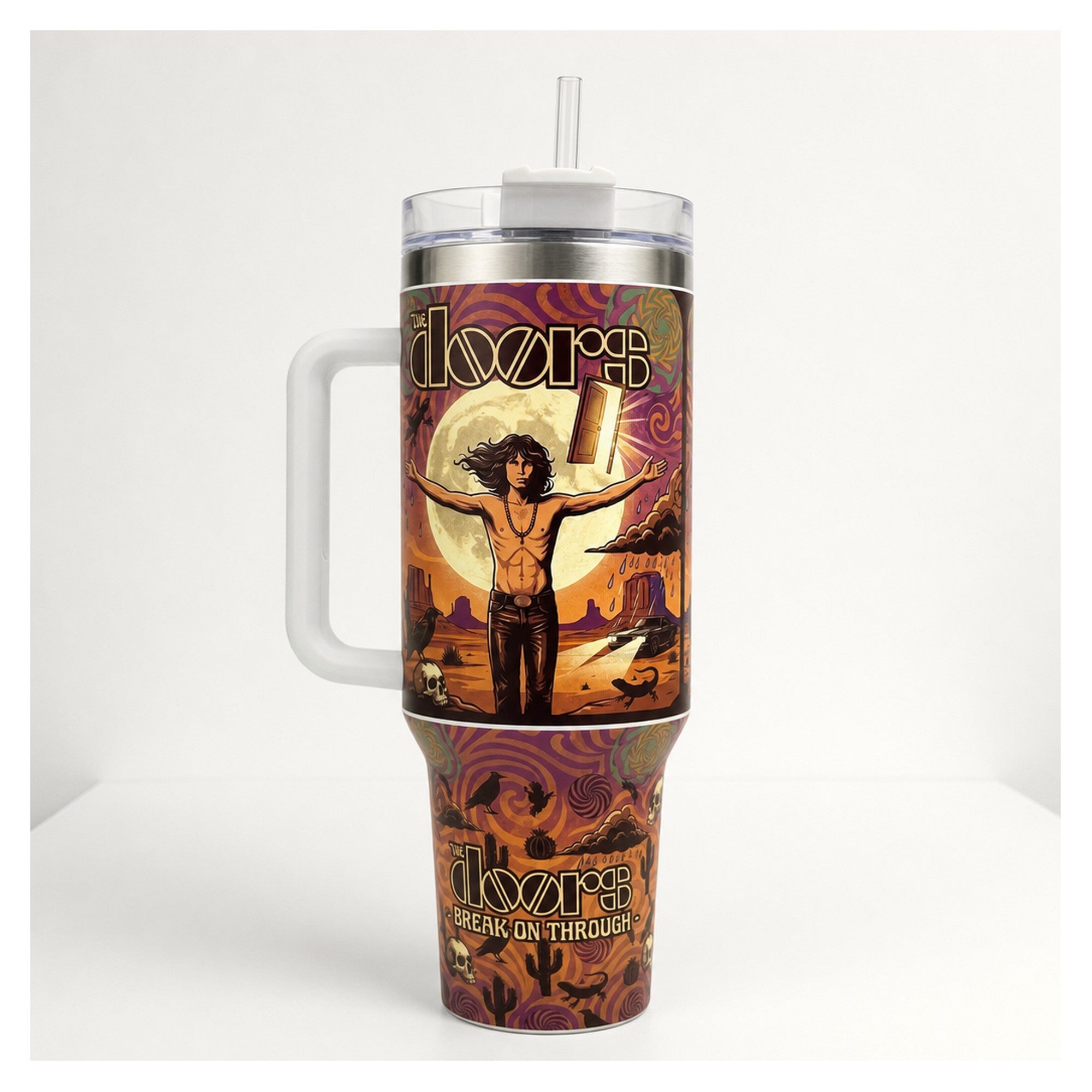 Vaso térmico 40oz The Doors Jim Morrison color naranja